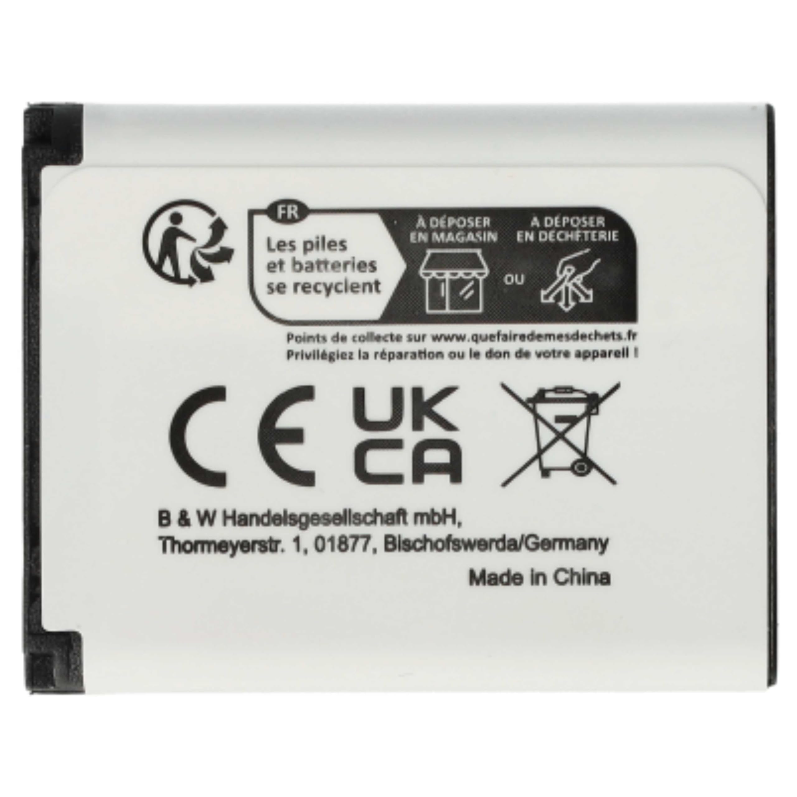vhbw Batteria fotocamera per Casio NP-80 NP-82 500mAh Li-Ion