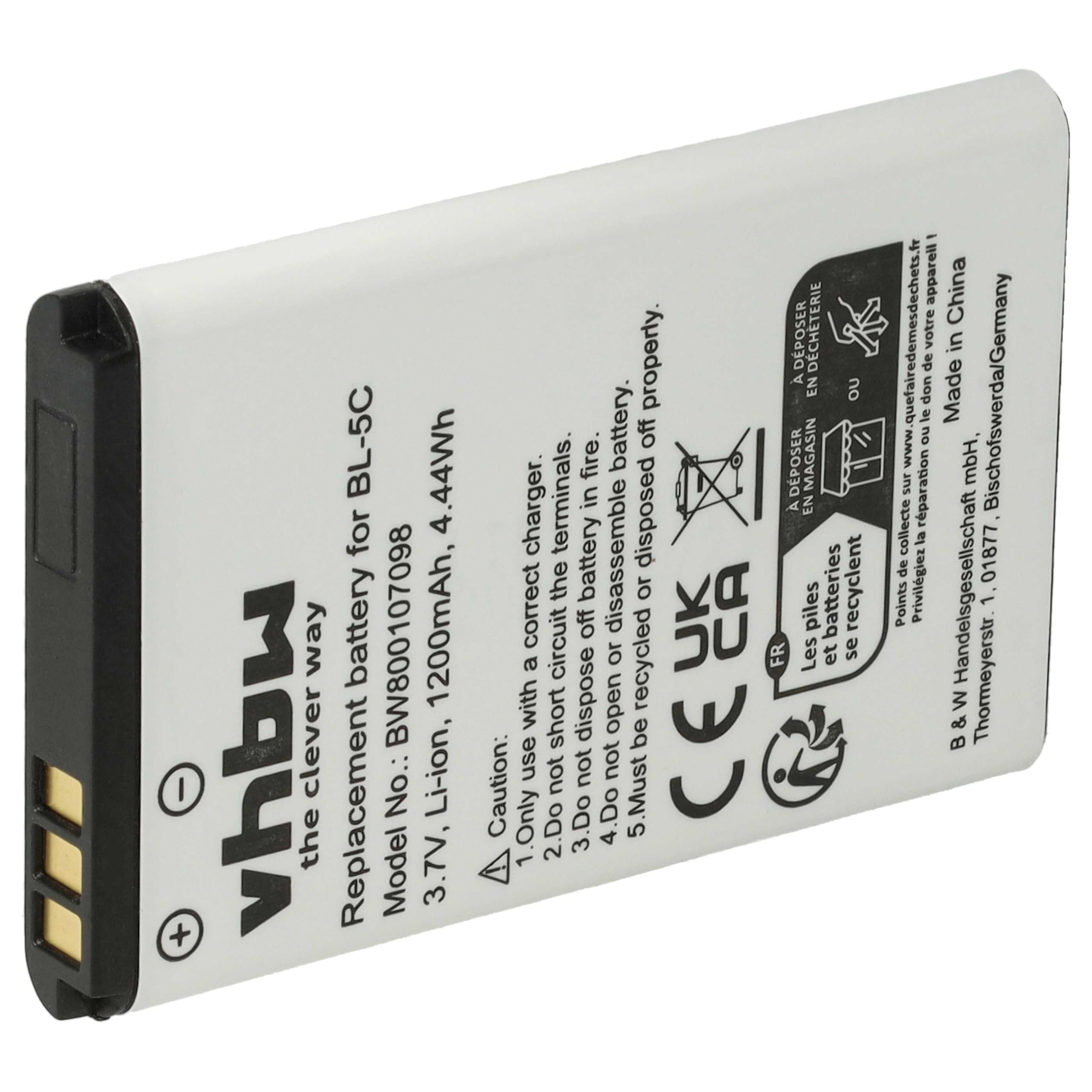 vhbw Batteria Primo 405 telefono 1200 mAh Li-Ion