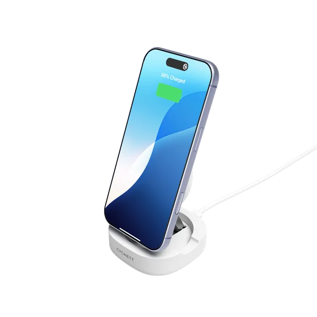 Cygnett ChargeBase Qi2 Caricatore Wireless Pieghevole 15W