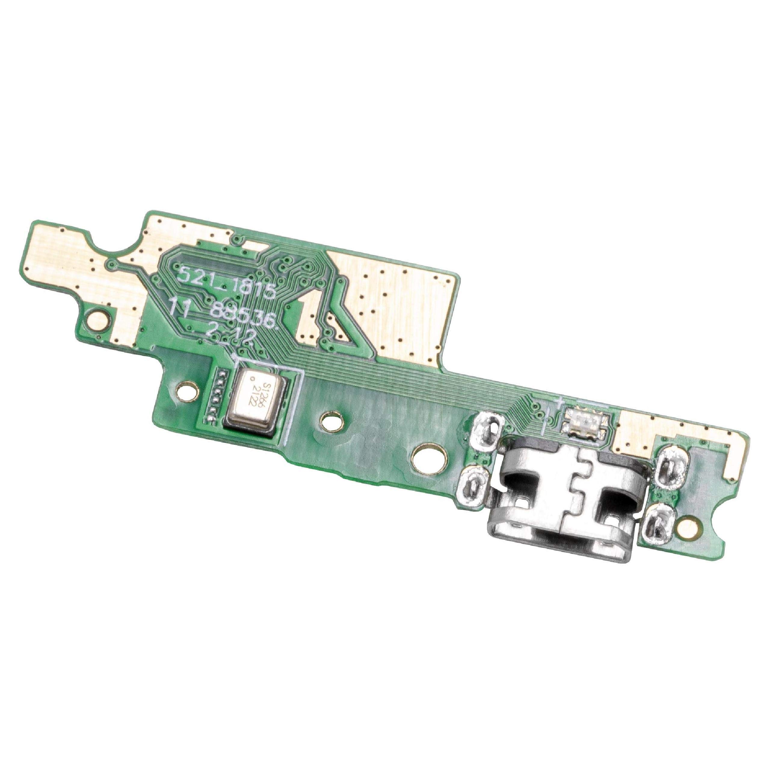 vhbw Presa Ricarica Micro USB 521_1815 con Microfono Argento