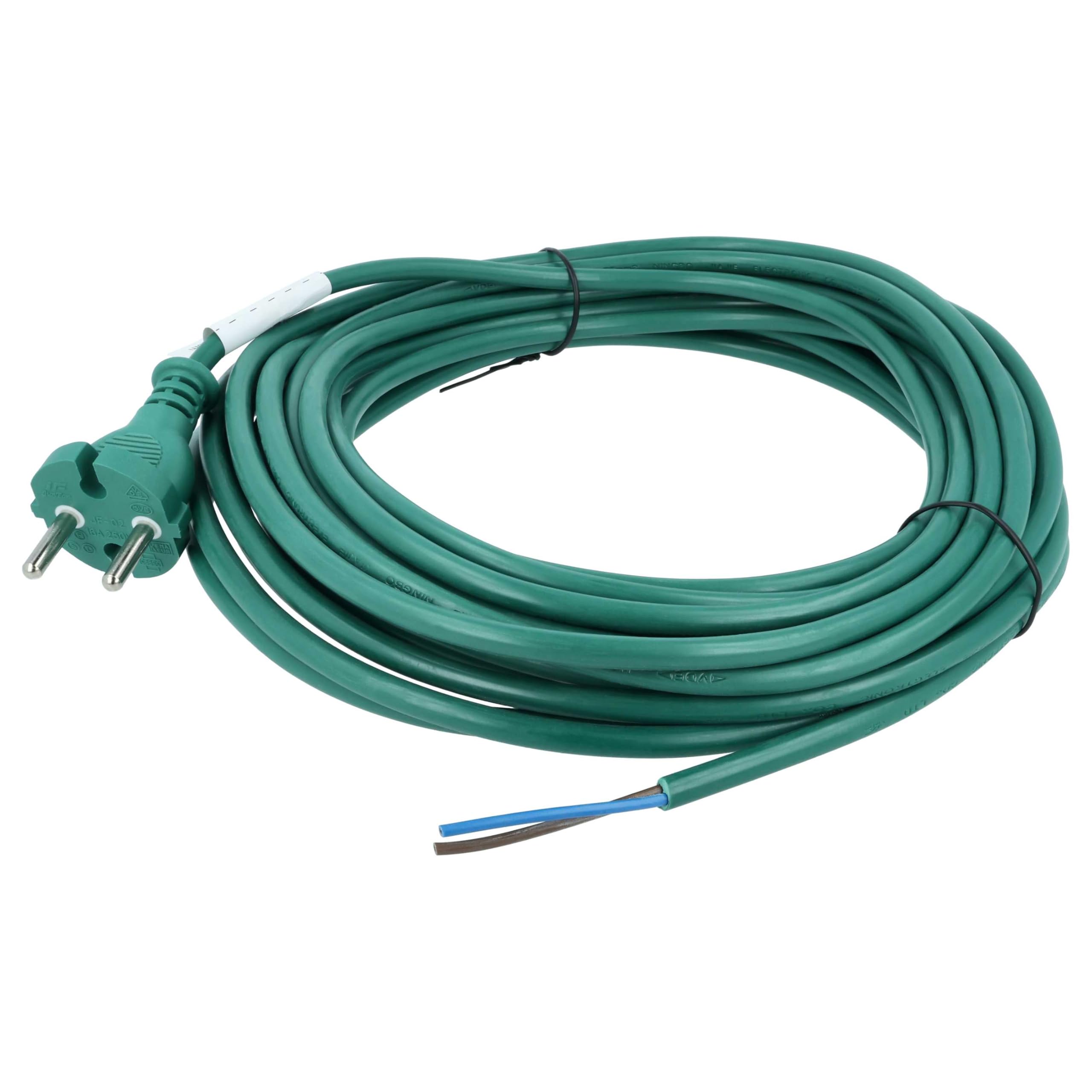 vhbw Cavo Aspirapolvere Vorwerk Folletto 136/140/150 10m Verde