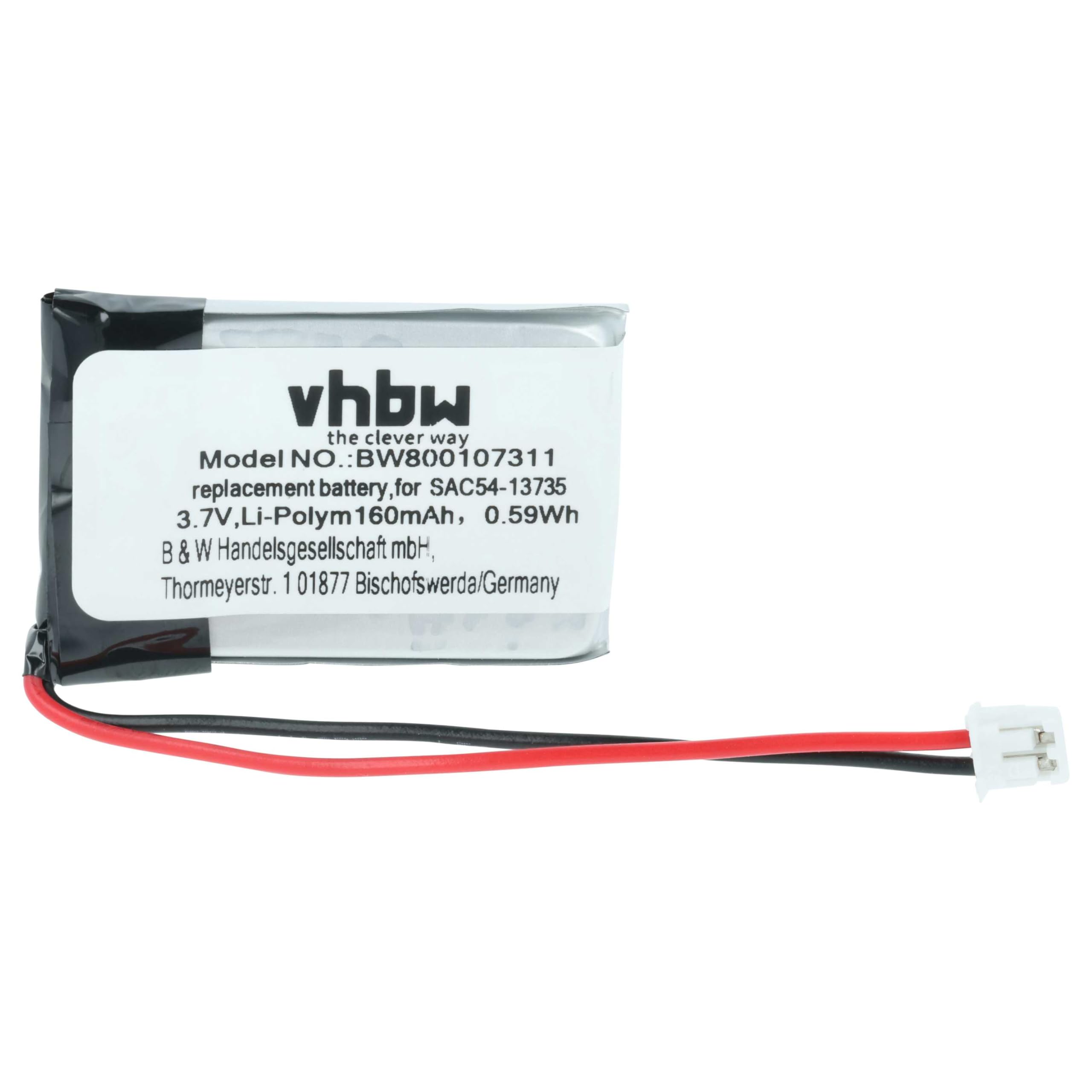 vhbw SAC54-13735 batteria collare 160mAh per SportDog SD-425