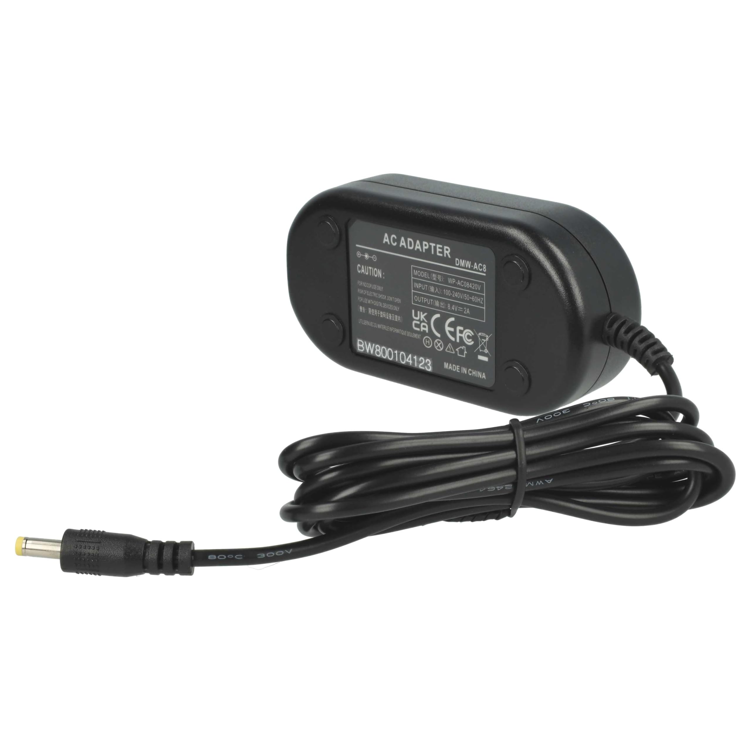 vhbw Alimentatore Fotocamera Panasonic Lumix GH3 GH4 2m