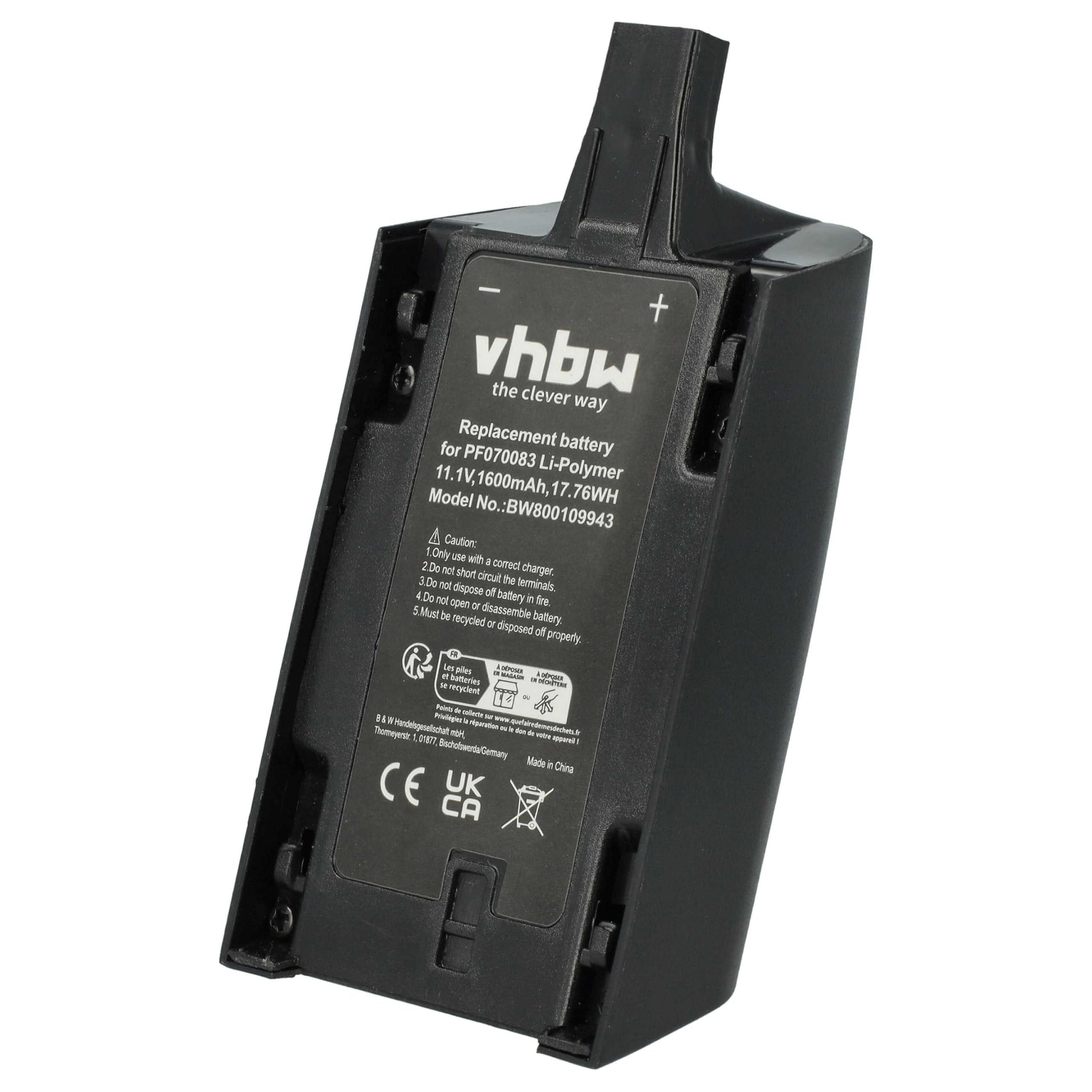 vhbw Batteria Bebop Drone 3.0 Skycontroller 1600mAh Li-Po