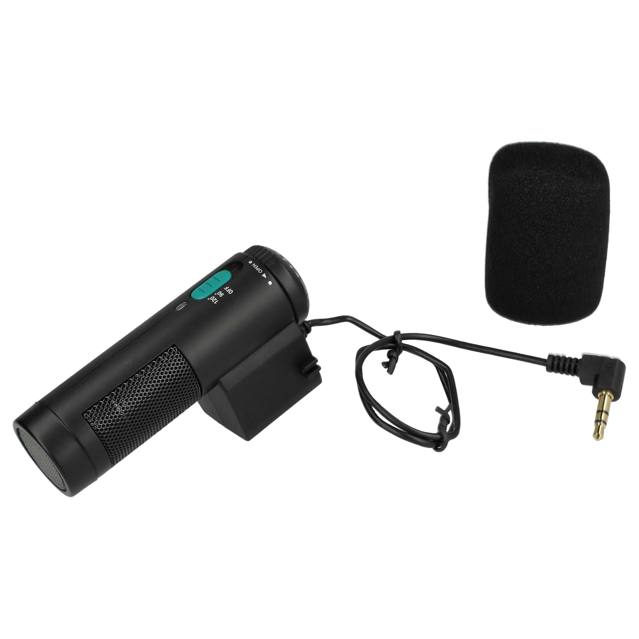vhbw Microfono stereo fotocamera Panasonic Lumix jack 3,5mm nero