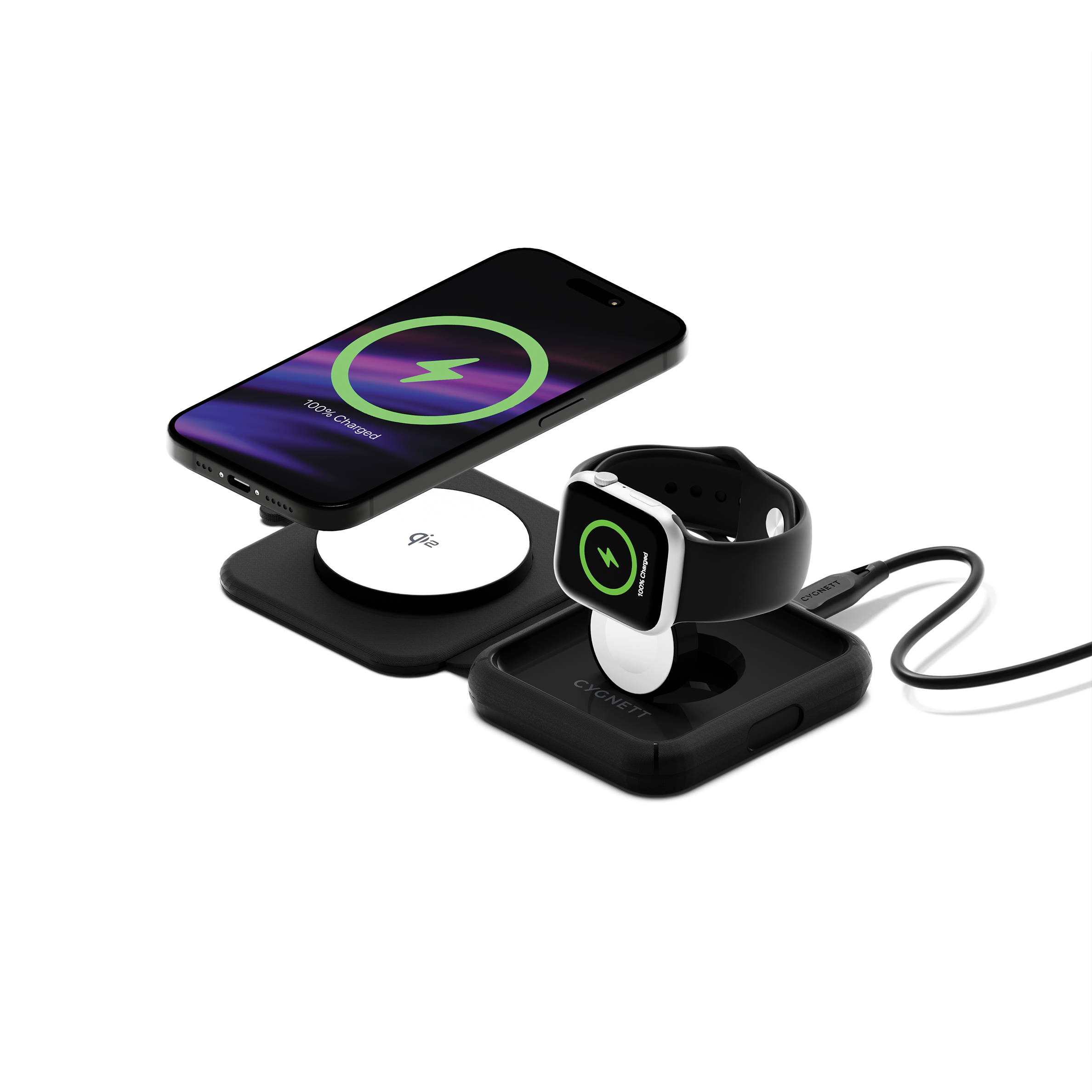 Cygnett MagTravel Voyager caricatore wireless 2-in-1 15W