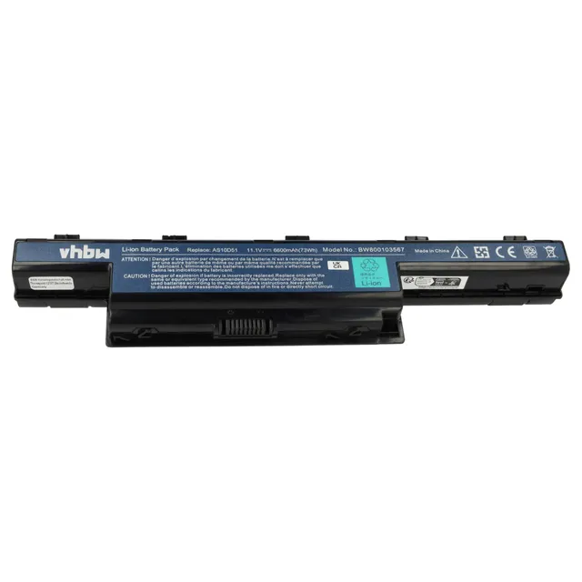 vhbw Batteria notebook AS10D31 6600mAh per Acer TravelMate