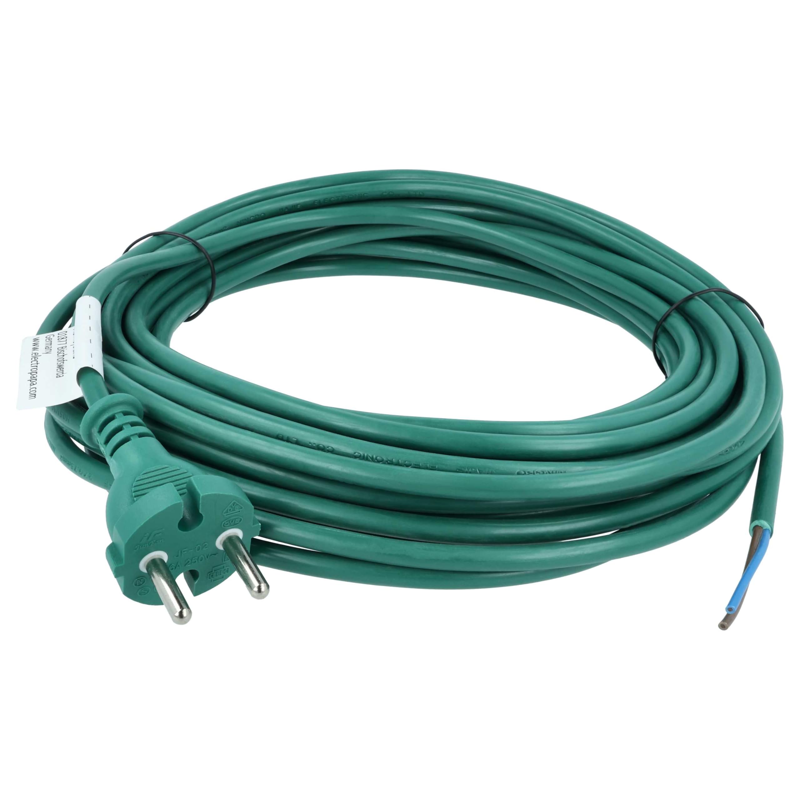 vhbw Cavo Aspirapolvere Vorwerk Folletto 136/140/150 10m Verde