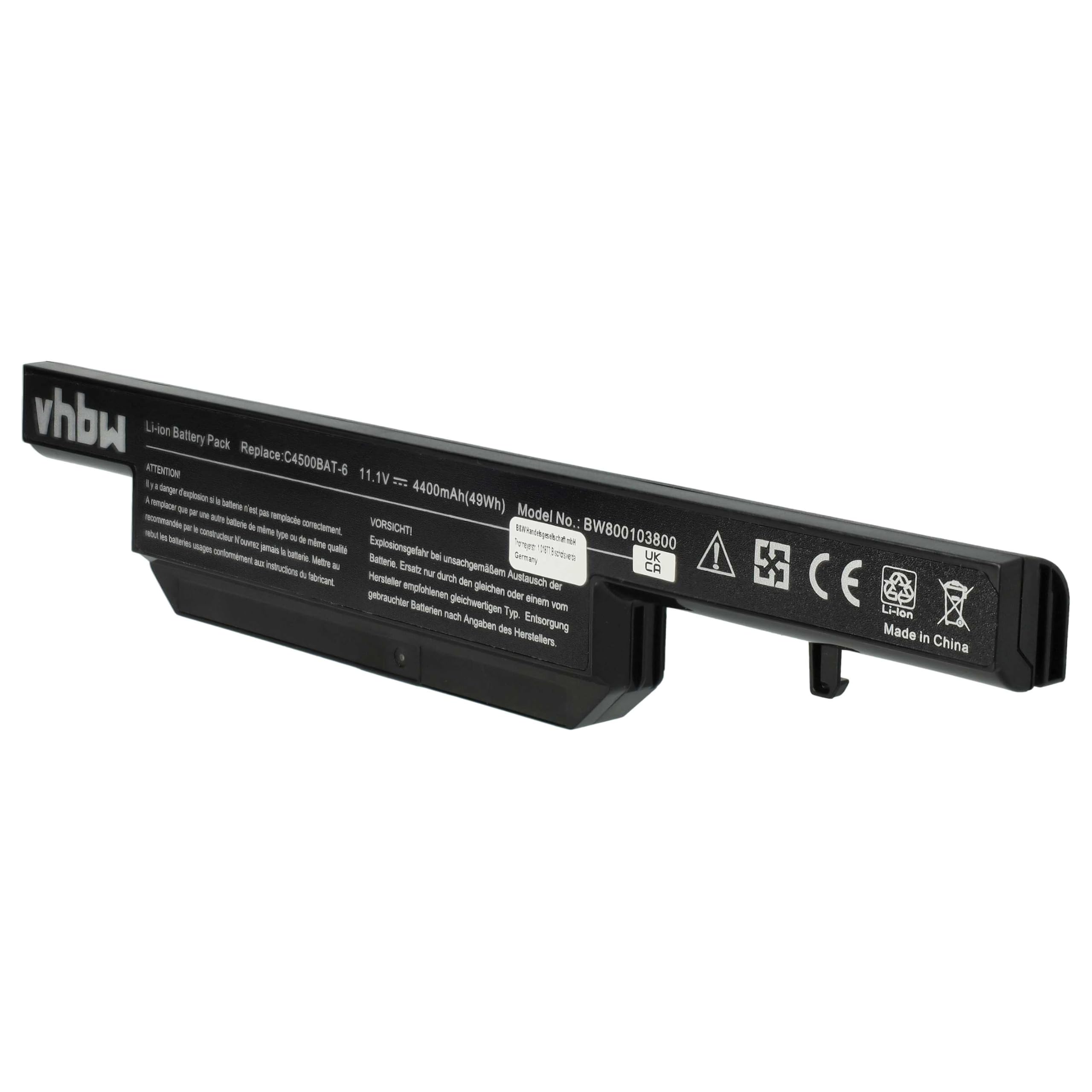 vhbw batteria notebook Terra Mobile 4400mAh 11,1V