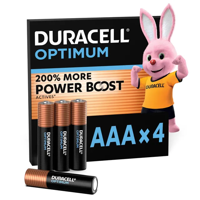 Duracell Optimum AAA batterie alcaline 4 pz 1,5V lunga durata