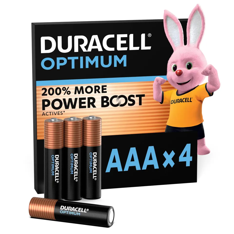 Duracell Optimum AAA batterie alcaline 4 pz 1,5V lunga durata