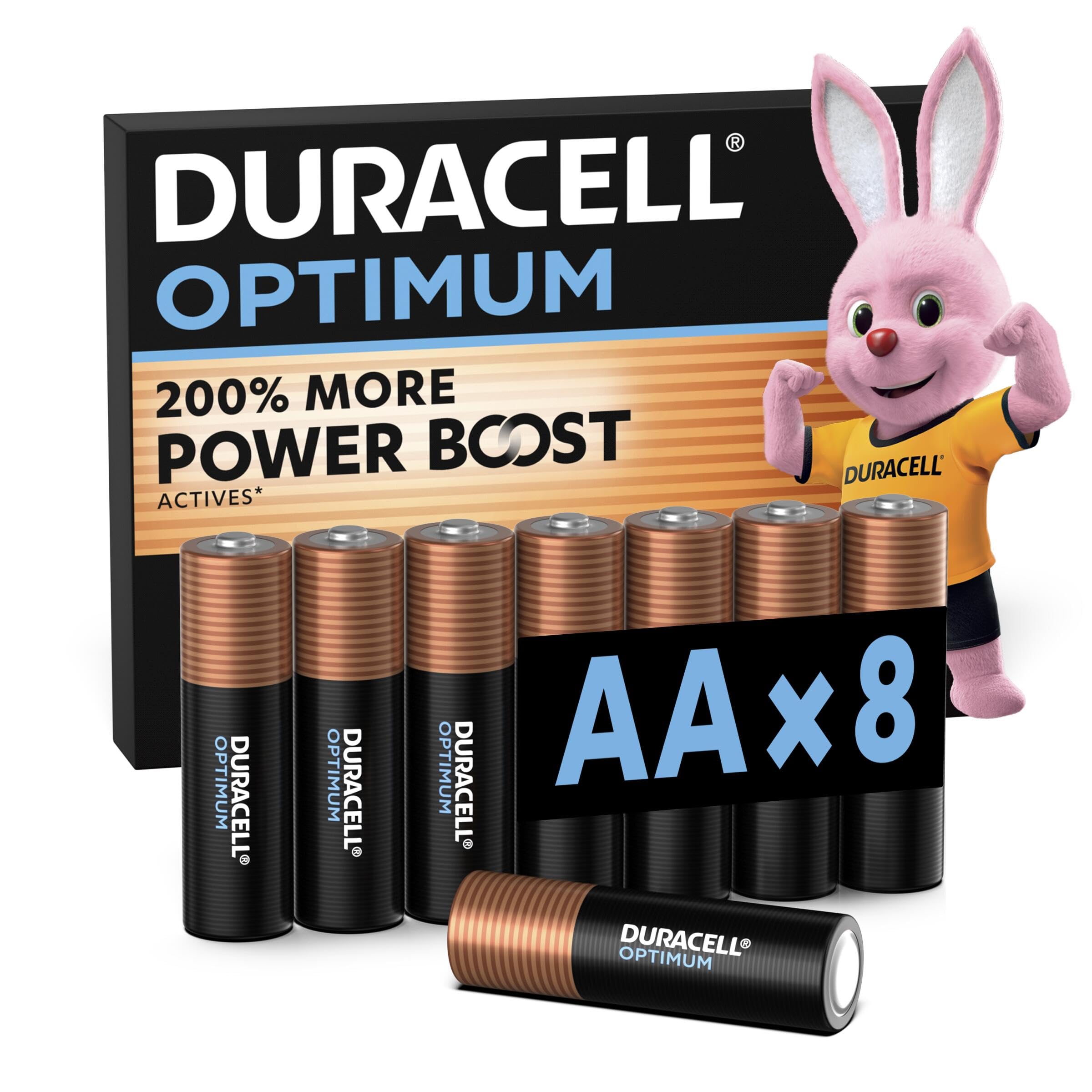 Duracell Optimum Batterie Alcaline AA 1,5V 8 pezzi boost