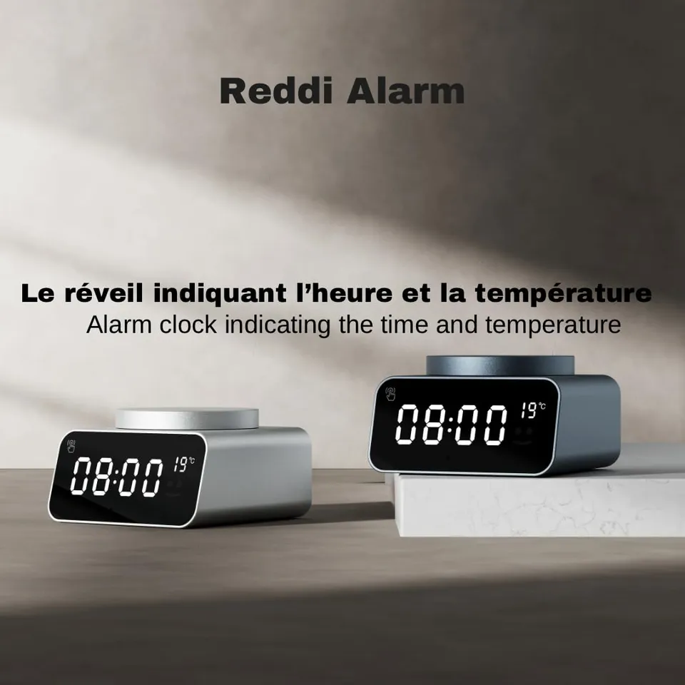 Xoopar Reddi Charge Sveglia Digitale Nera 15W