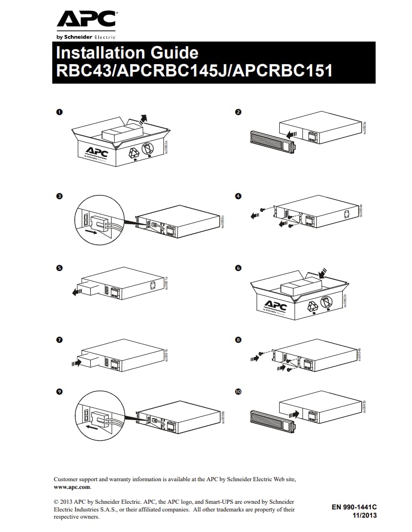 APC RBC43 batteria UPS 48V 10Ah Smart-UPS hot-swap