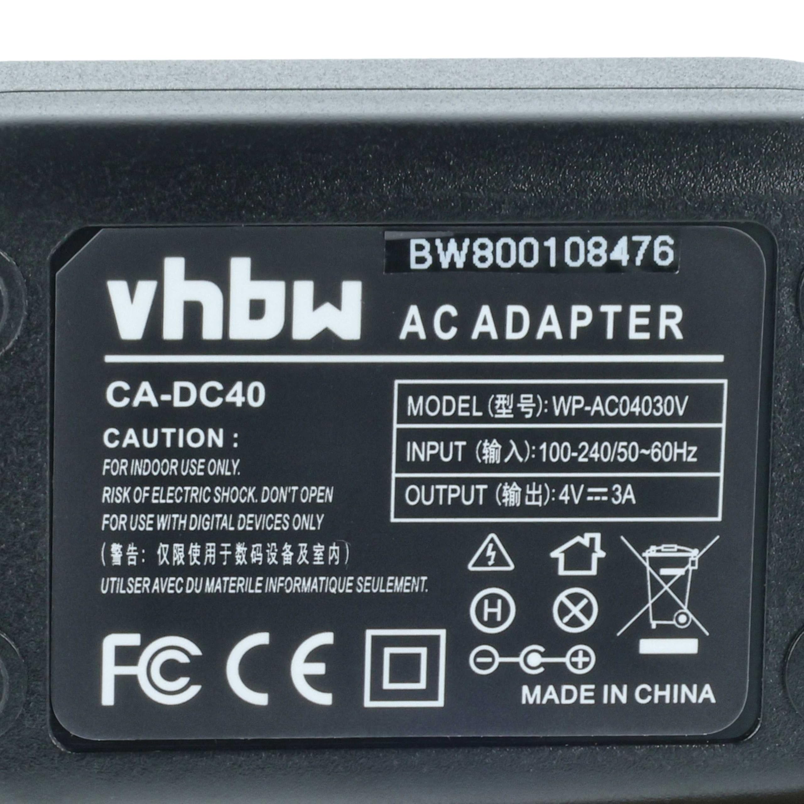vhbw ACK-DC110 alimentatore fotocamera per Canon G7X 2m nero
