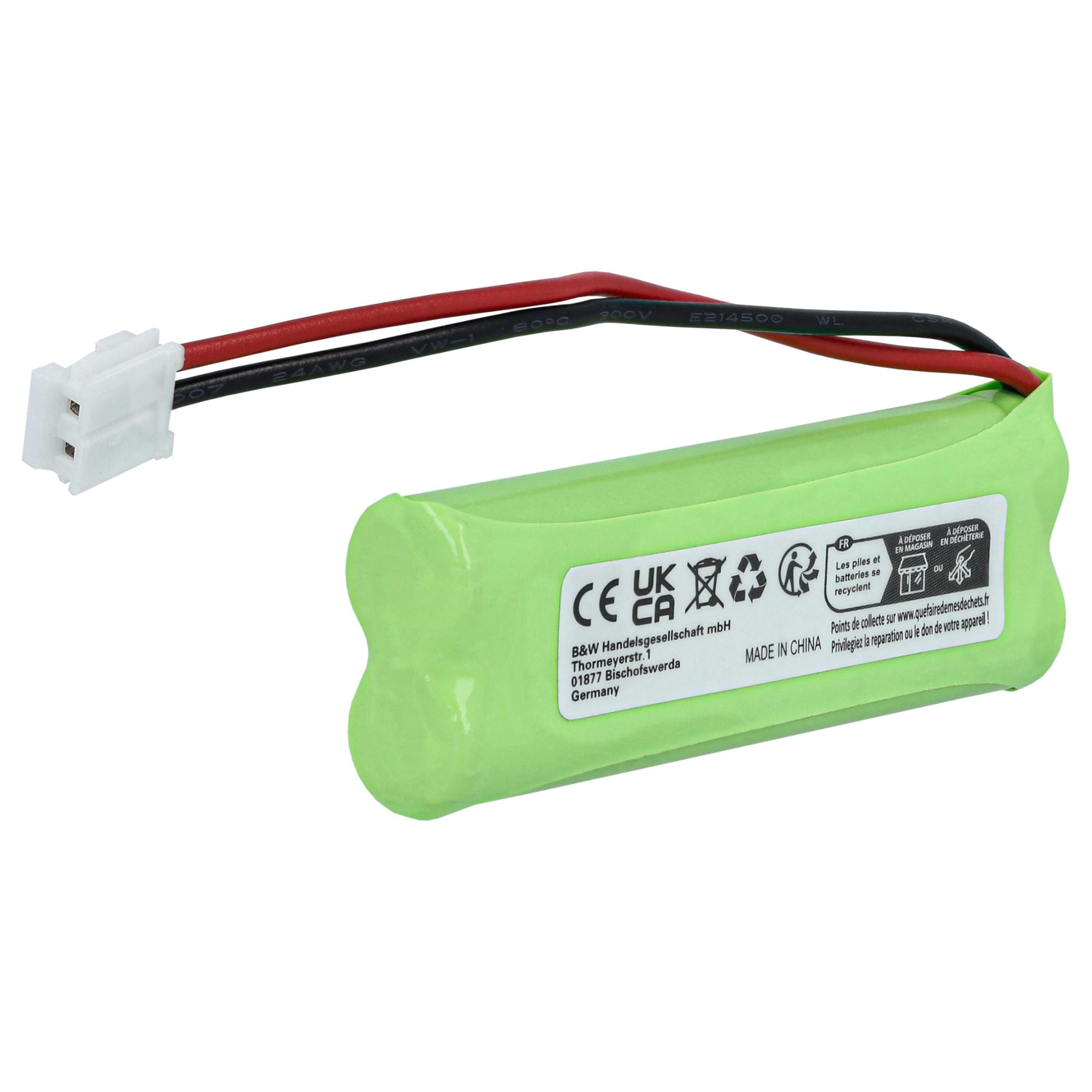 vhbw MD83242 batteria cordless Medion 500 mAh 2,4 V