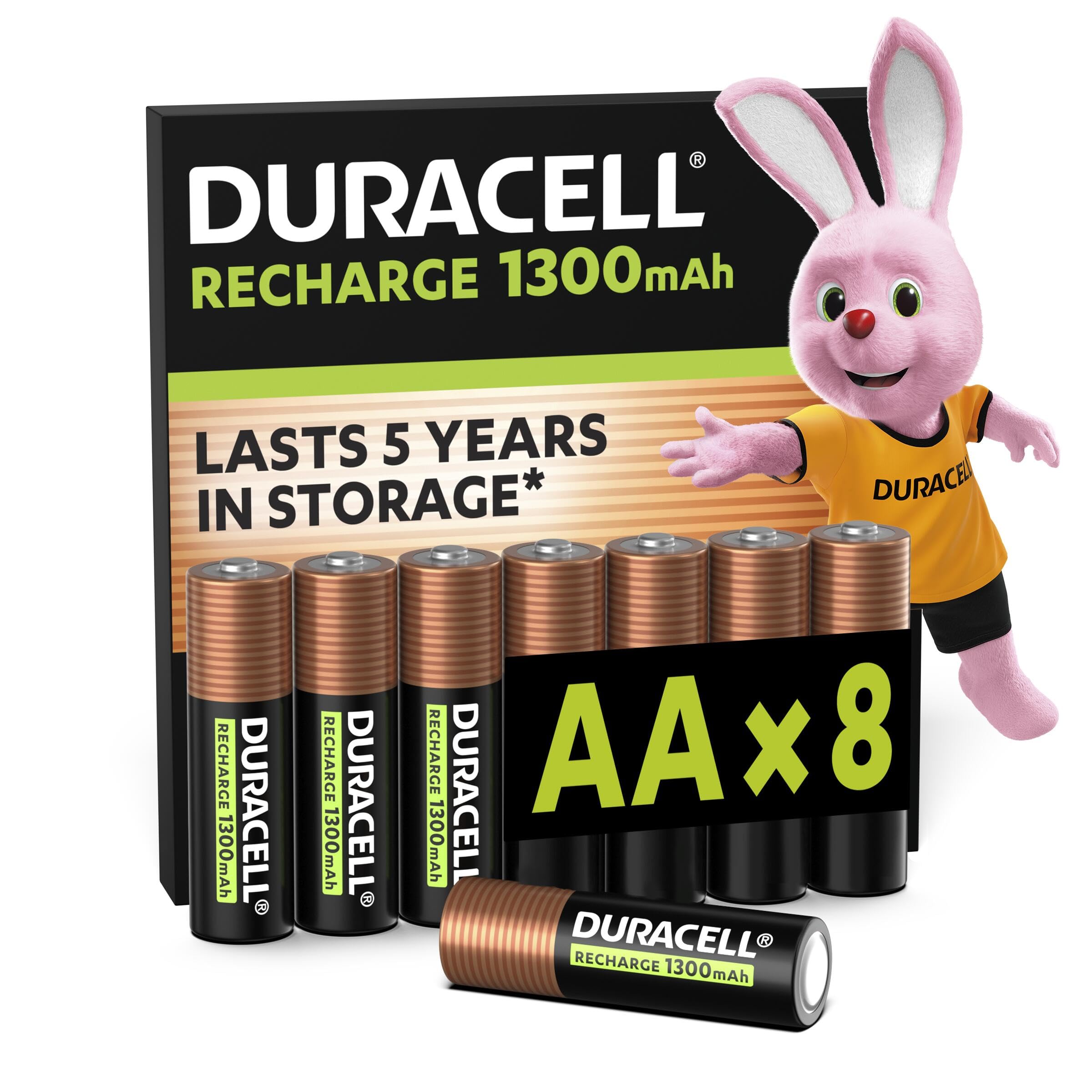 Duracell Batterie Ricaricabili AA 2500mAh 8 Pezzi NiMH