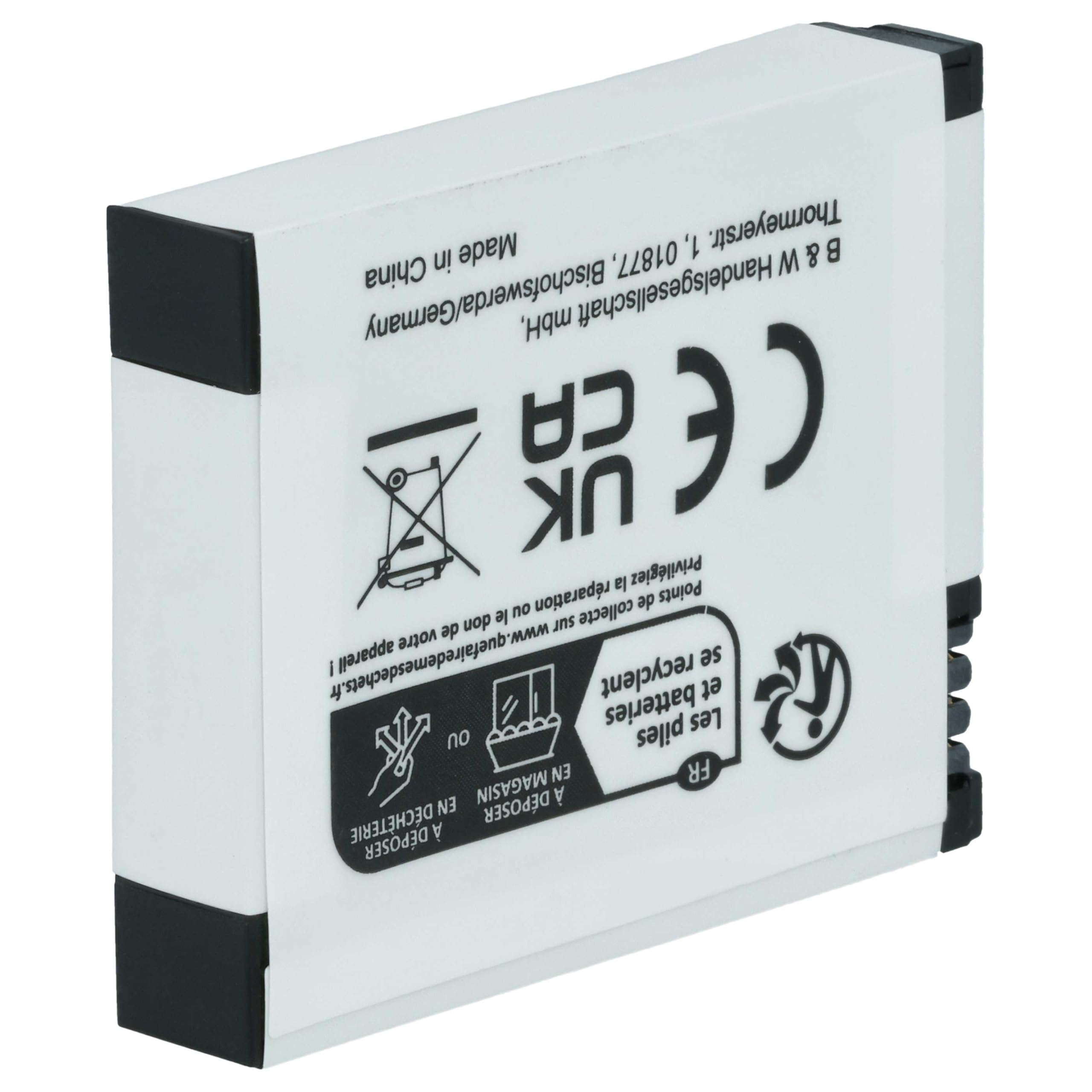 vhbw Batteria per GoPro HD Hero videocamera 1100mAh Li-Ion