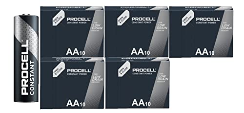 Duracell Procell AA pile alcaline stilo 50 pezzi lunga durata
