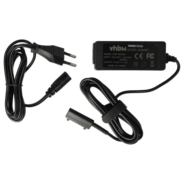 vhbw Alimentatore per Sony Xperia Tablet 30W 200 cm Nero