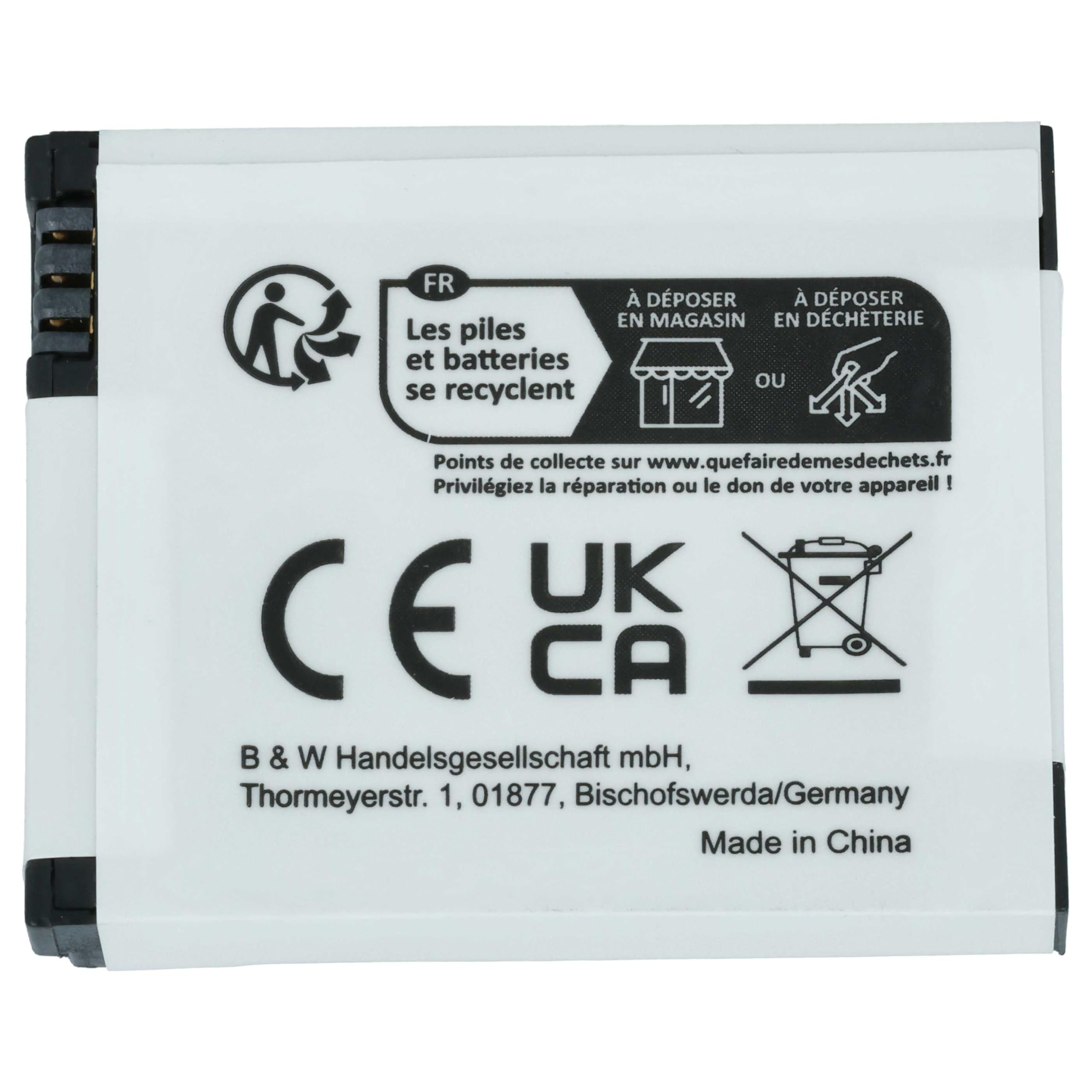 vhbw Batteria per GoPro HD Hero videocamera 1100mAh Li-Ion