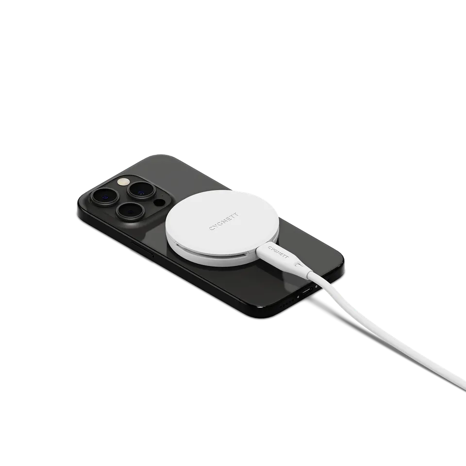 Cygnett ChargePuck caricatore wireless magnetico 15W bianco