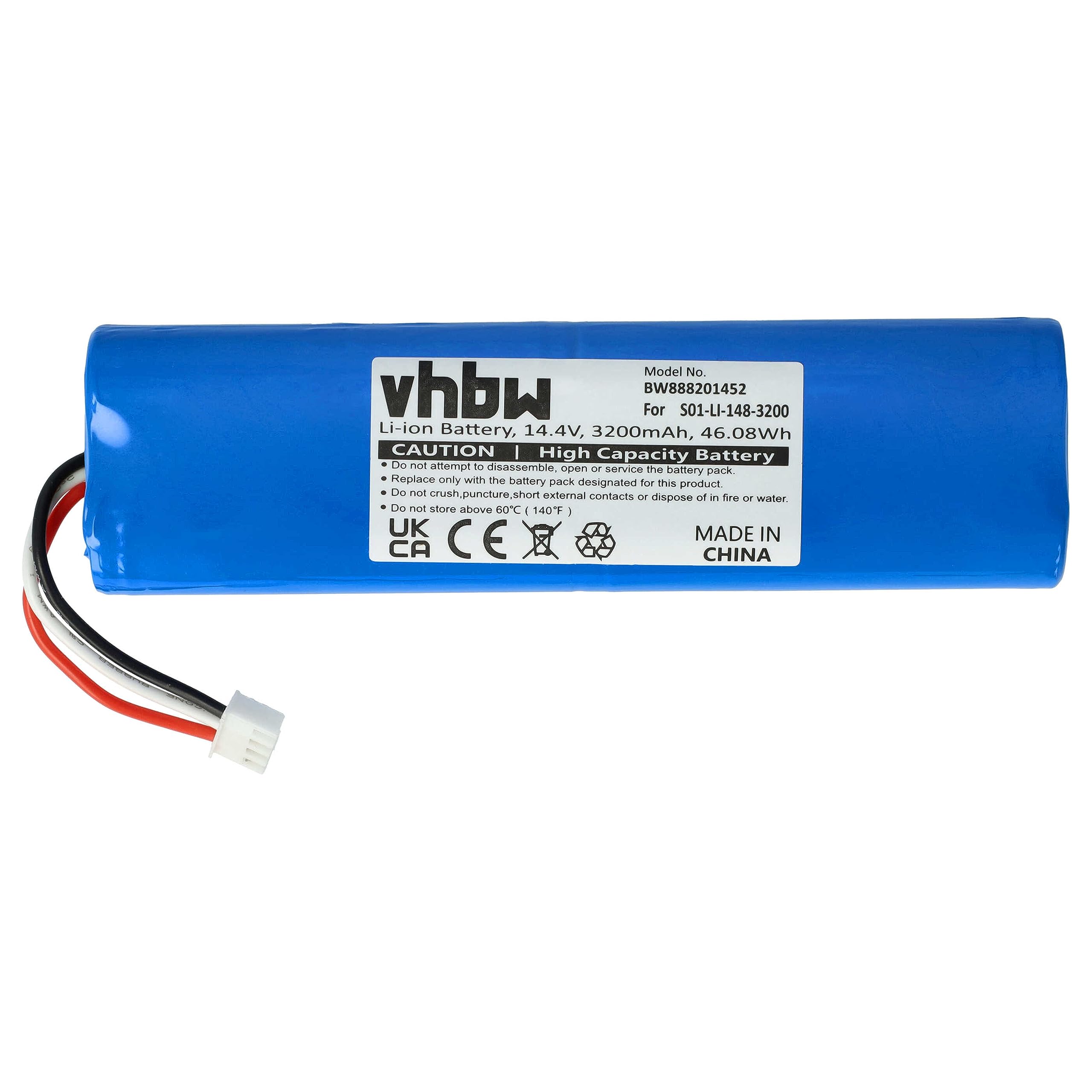 vhbw Batteria 14,4V 3200mAh per Ecovacs Deebot N8 Li-Ion