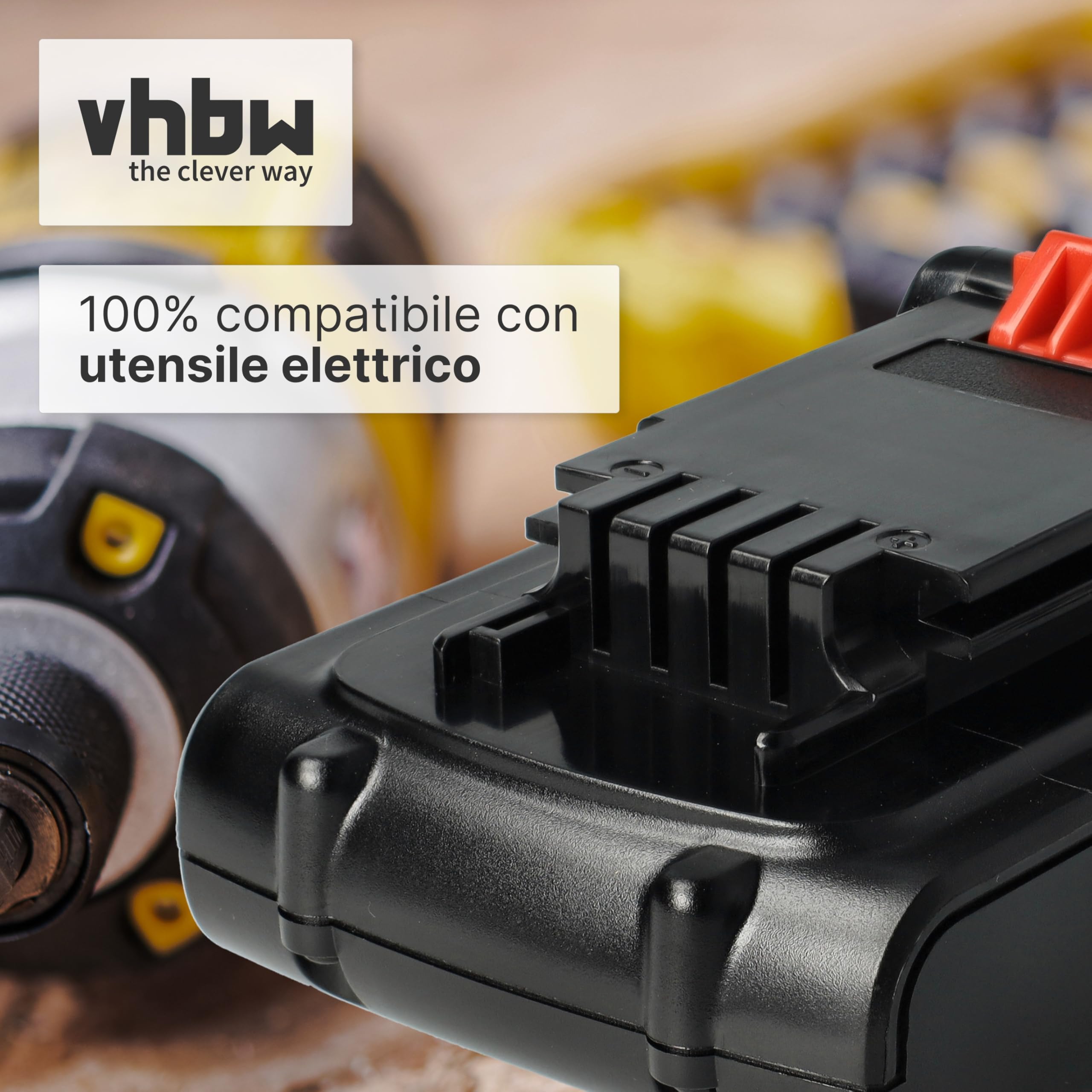 vhbw Batteria Utensili 18V 2000mAh per Black+Decker BL1318