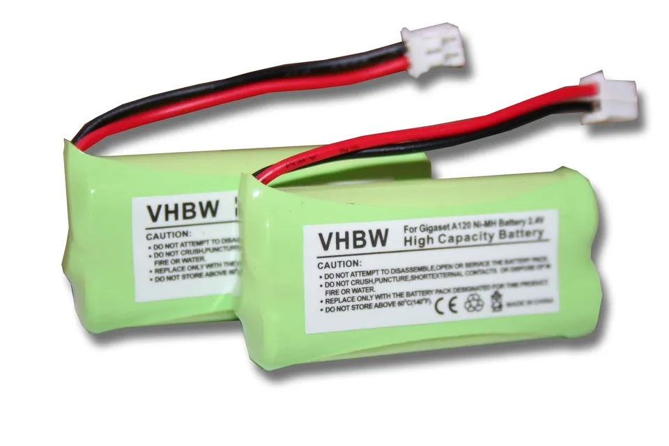 vhbw batteria cordless Gigaset A120 700mAh 2,4V 2 pezzi