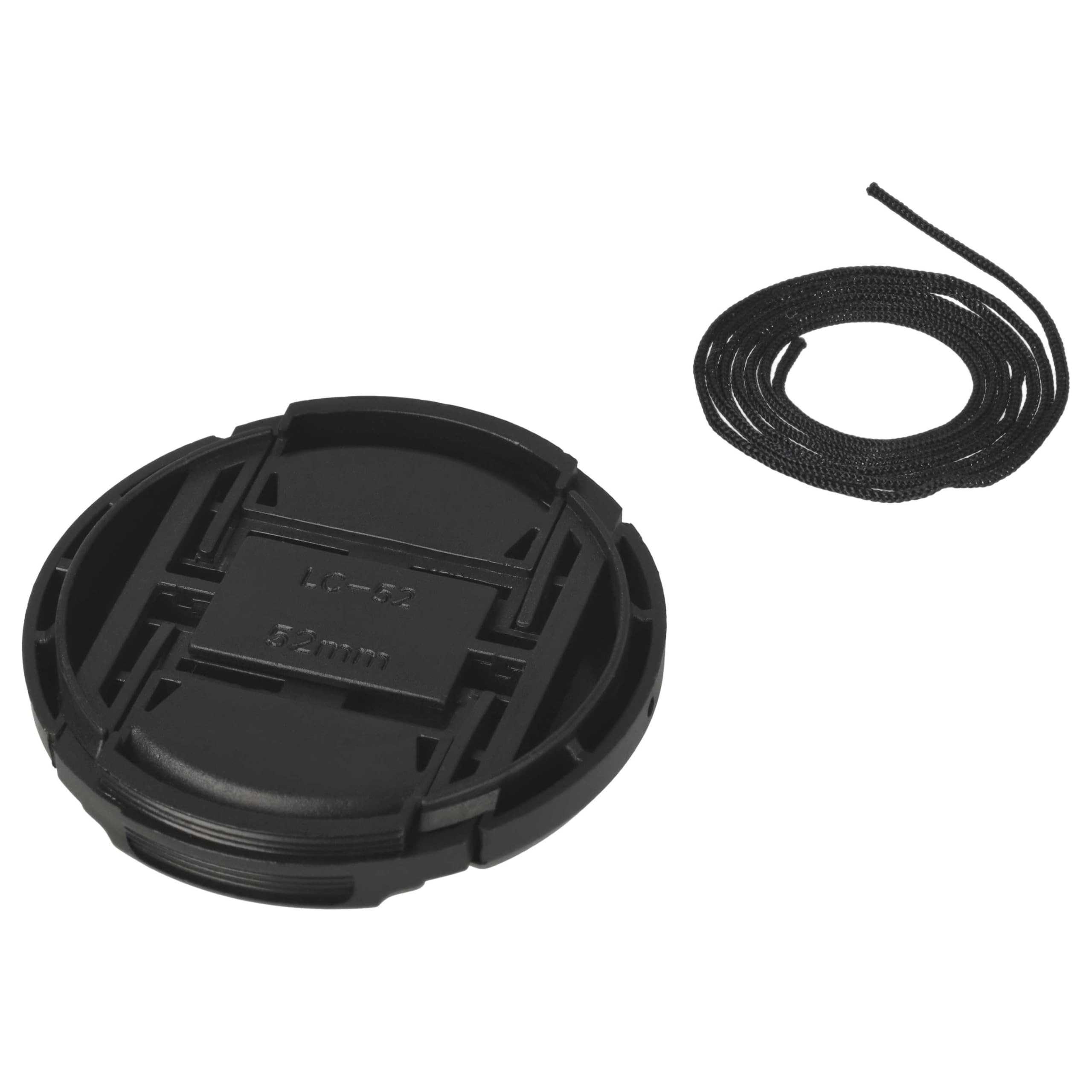 vhbw Copriobiettivo 52mm snap-on fotocamera nero plastica