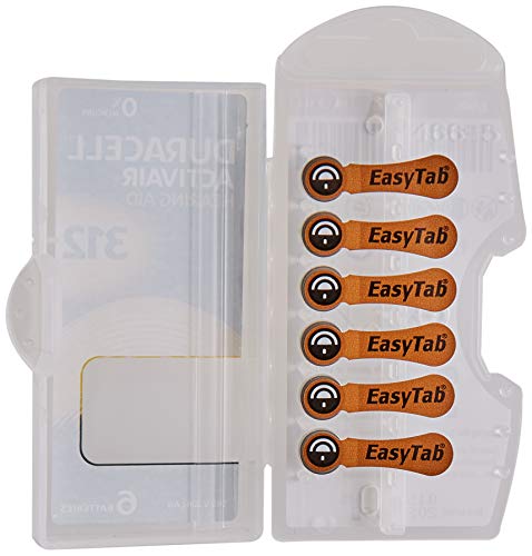 Duracell Easytab 312 Batterie Apparecchi Acustici 60 Pezzi Zinco-Aria