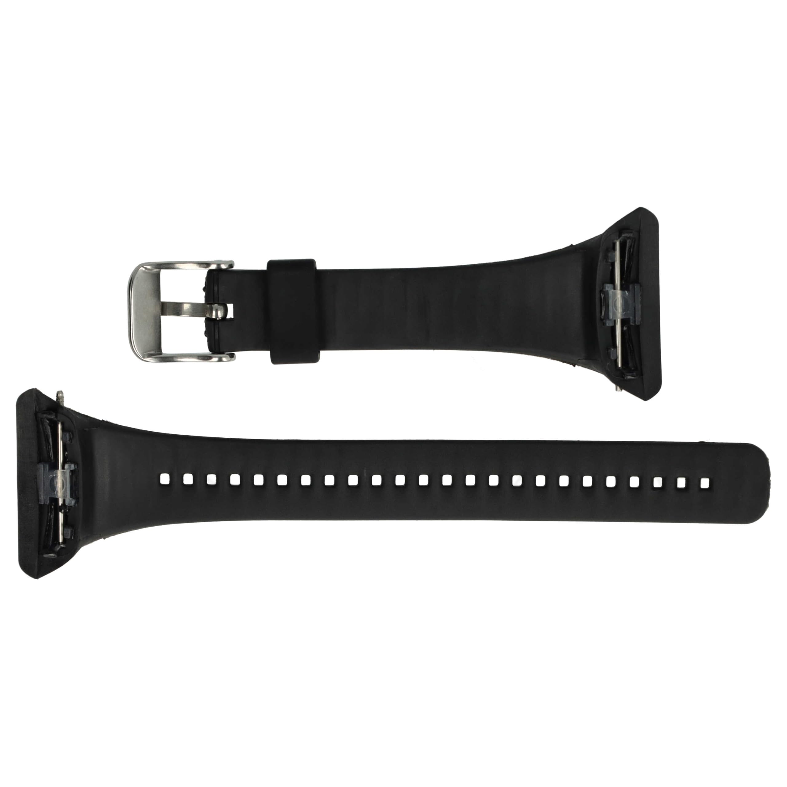 vhbw Cinturino TPE L per Polar FT7 nero 11,5+8,5cm