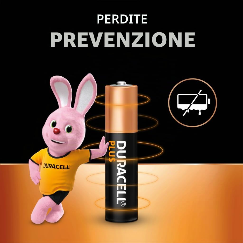 Duracell Plus pile AAA alcaline 12 pezzi lunga durata