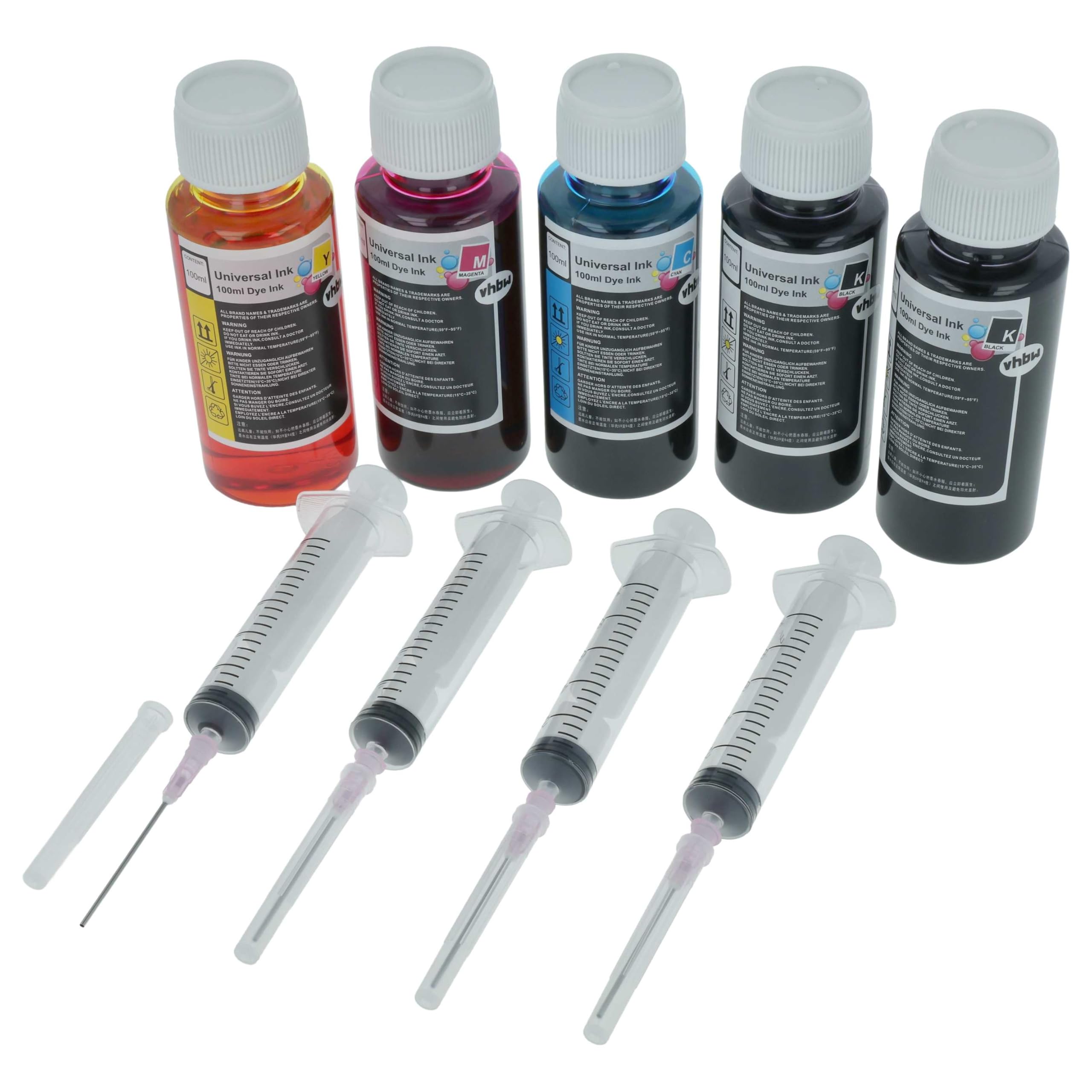 vhbw Inchiostro Canon Pixma G1501 Stampante 5x100ml Dye