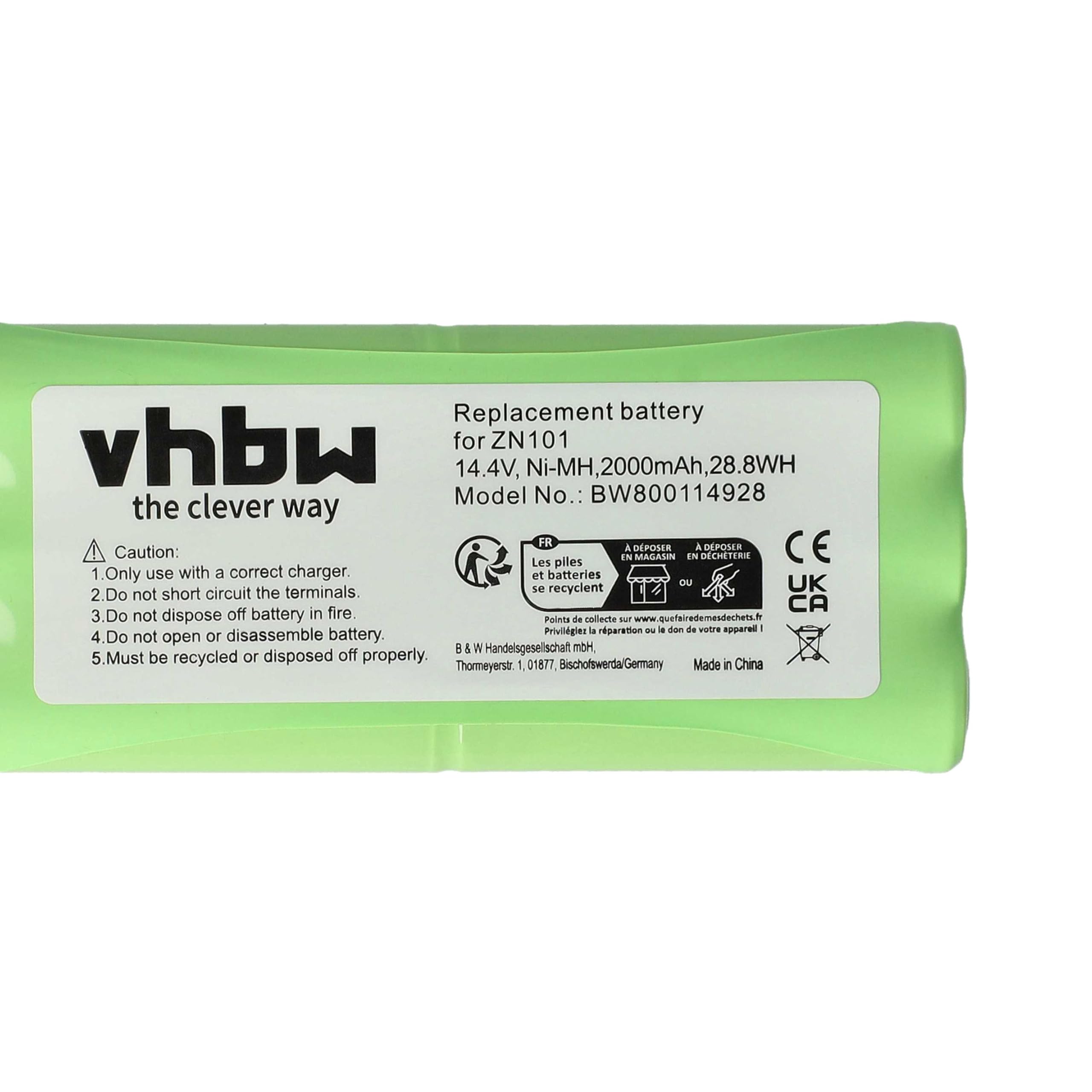 vhbw Batteria per Dirt Devil M606 Libero 2000mAh NiMH