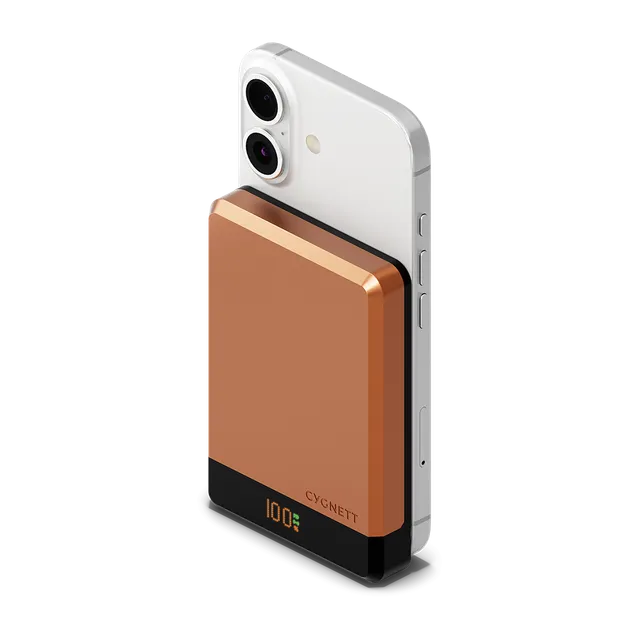 Cygnett MagSlim power bank wireless magnetico 10000mAh rame
