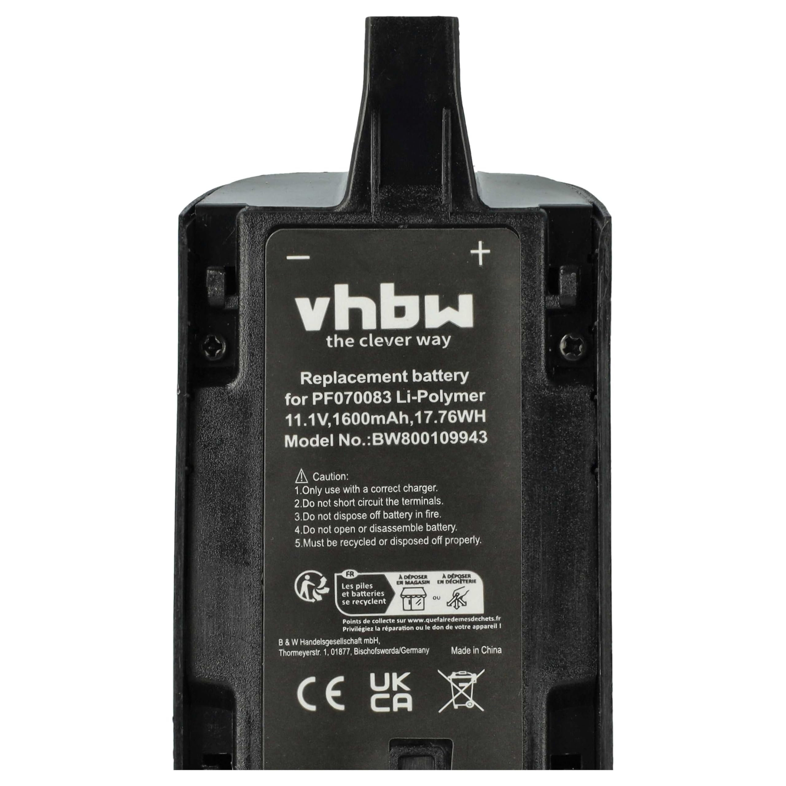 vhbw Batteria Bebop Drone 3.0 Skycontroller 1600mAh Li-Po