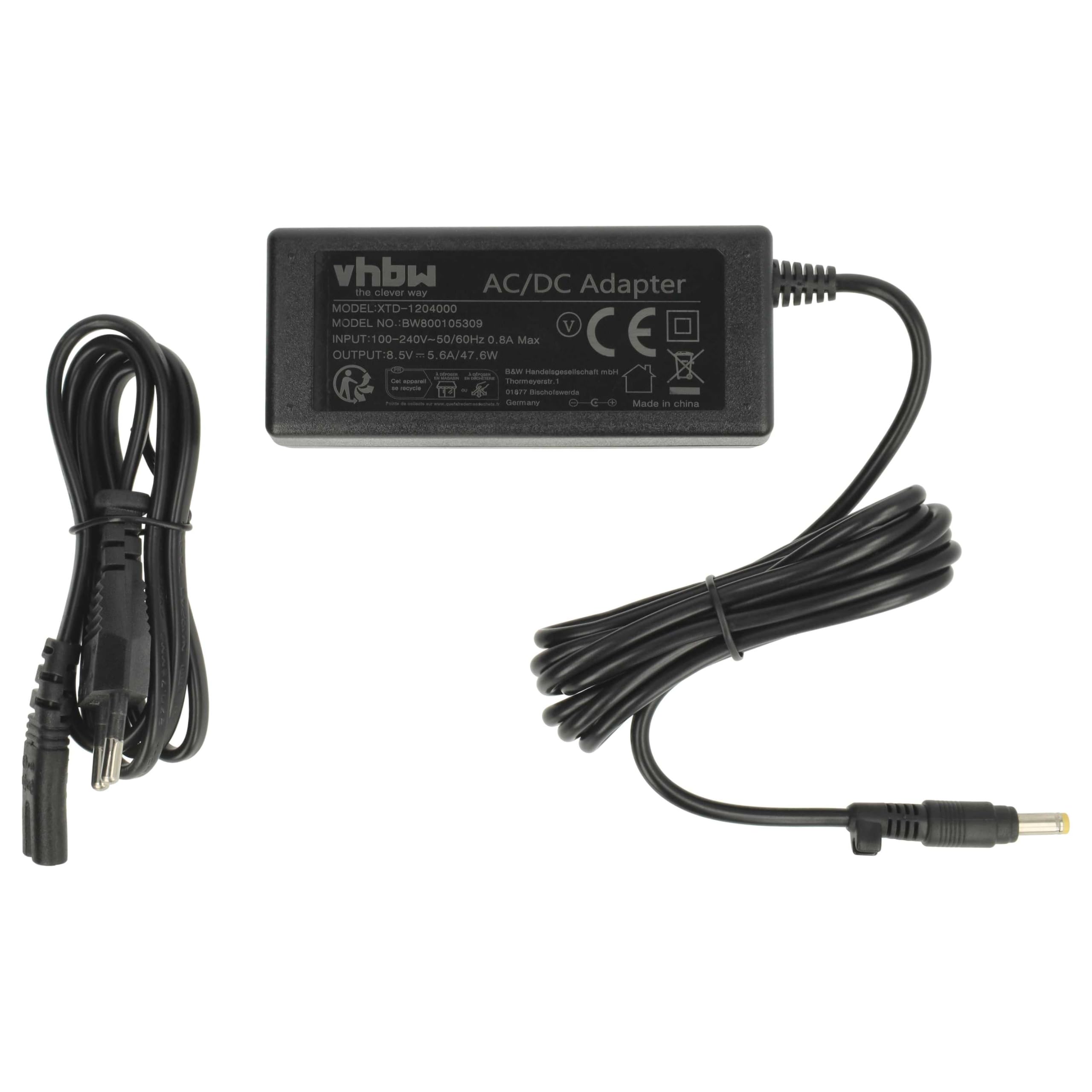 vhbw Alimentatore SCPH-7xxxx PS2 Slim 8,5V 2m nero