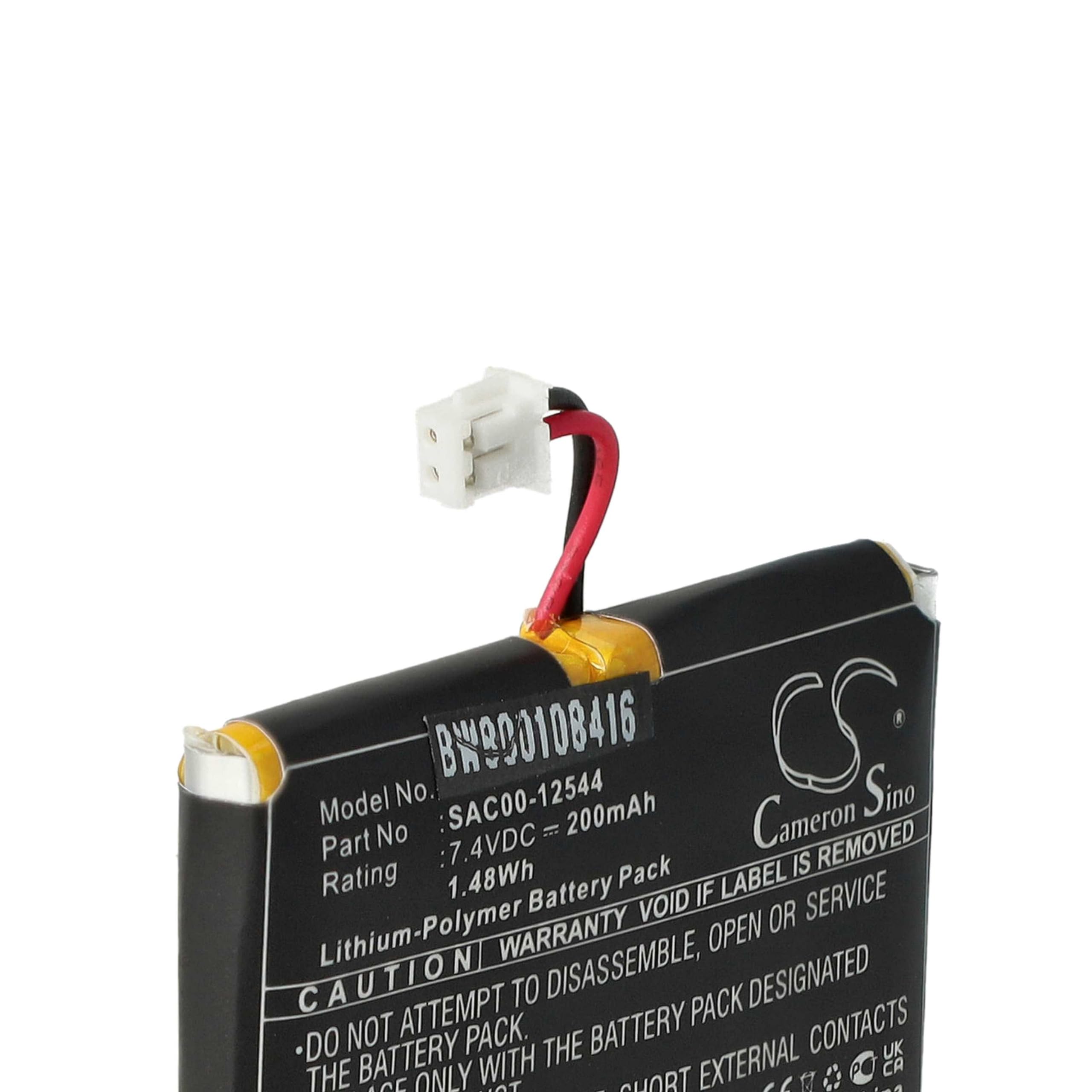 vhbw SAC00-12544 batteria collare cani 200 mAh Li-Poly