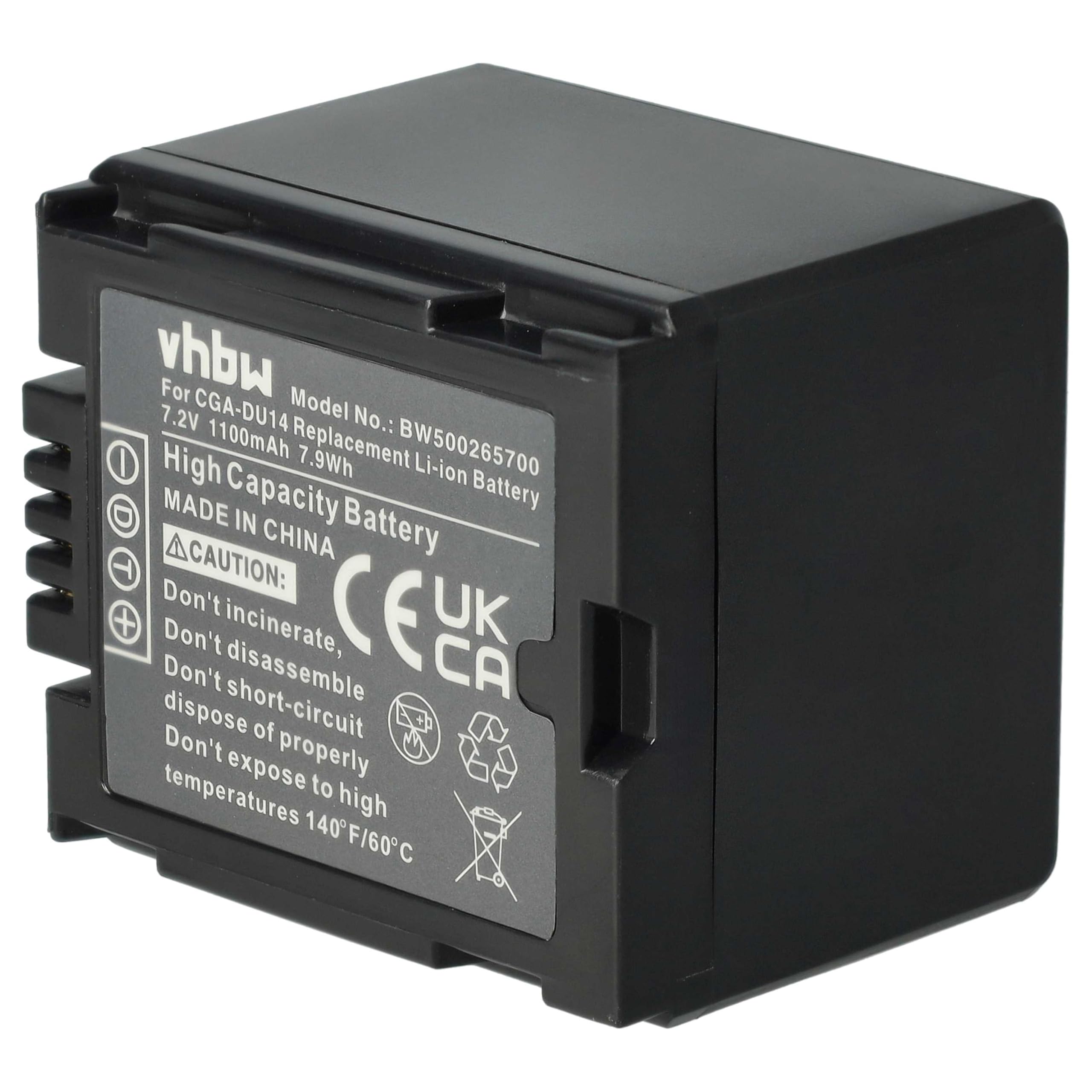 vhbw DZ-MV350E batteria fotocamera Hitachi 1100 mAh 7,2 V