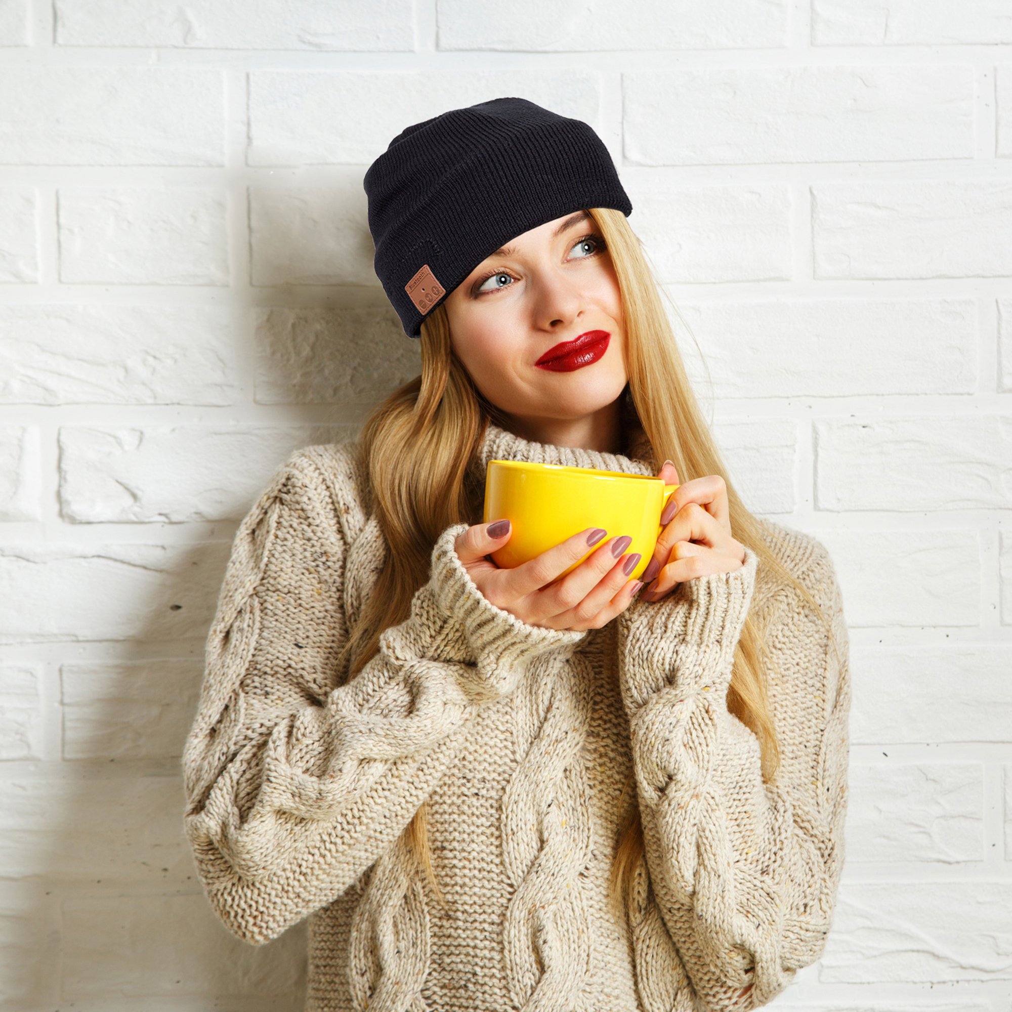 Leicke Sharon Berretto bluetooth uomo con cuffie lavabile