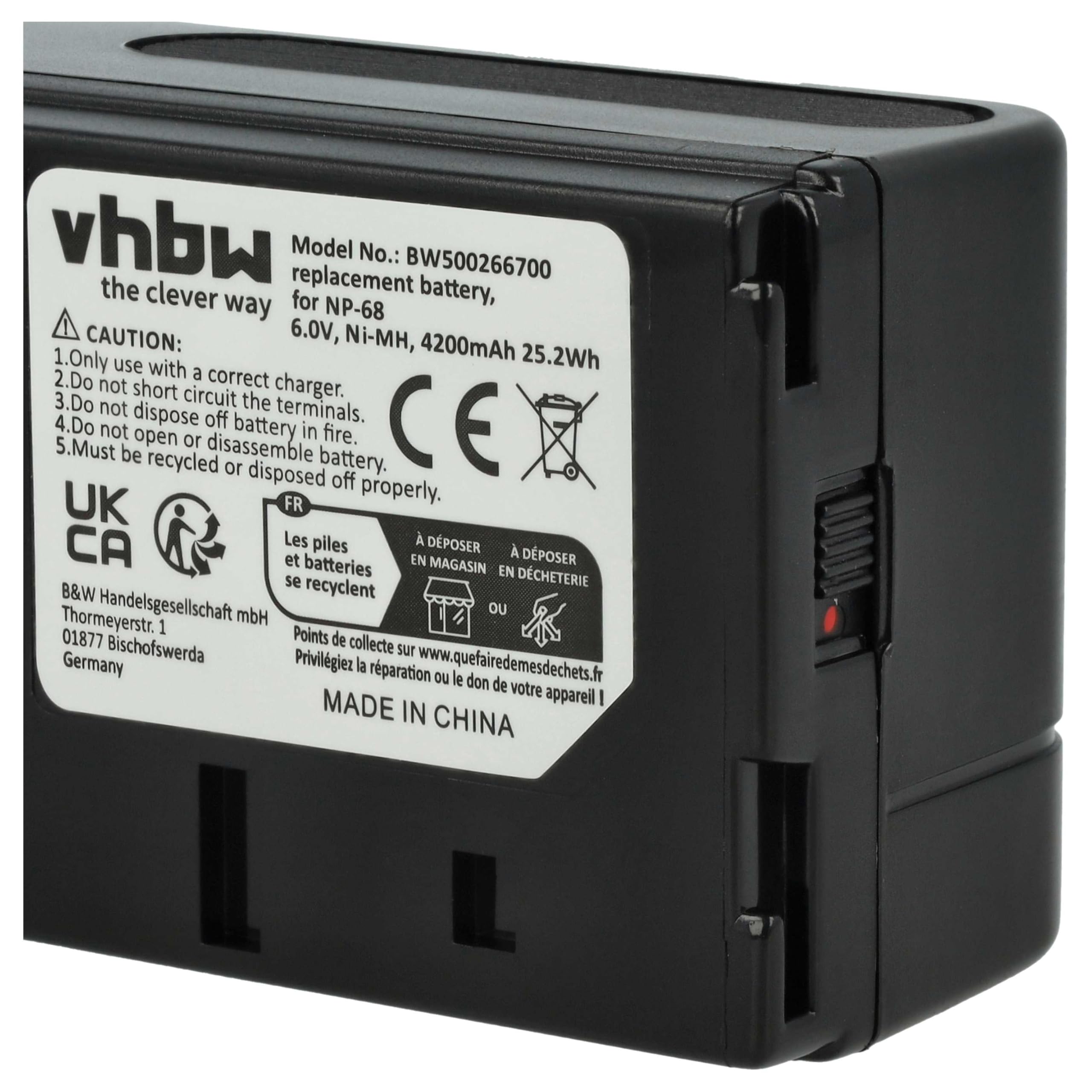 vhbw Batteria CCD-F150 fotocamera 4000mAh 6V NiMH