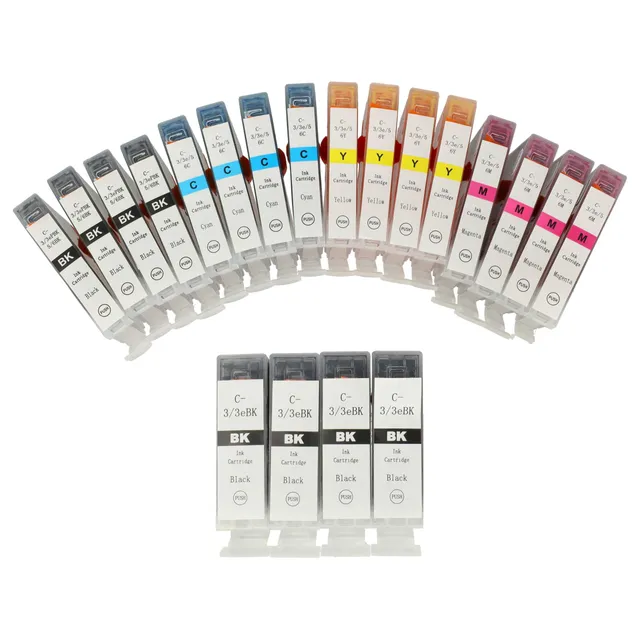 vhbw Set 20 Cartucce BCI-3e BCI-6 per Canon Pixma IP4000