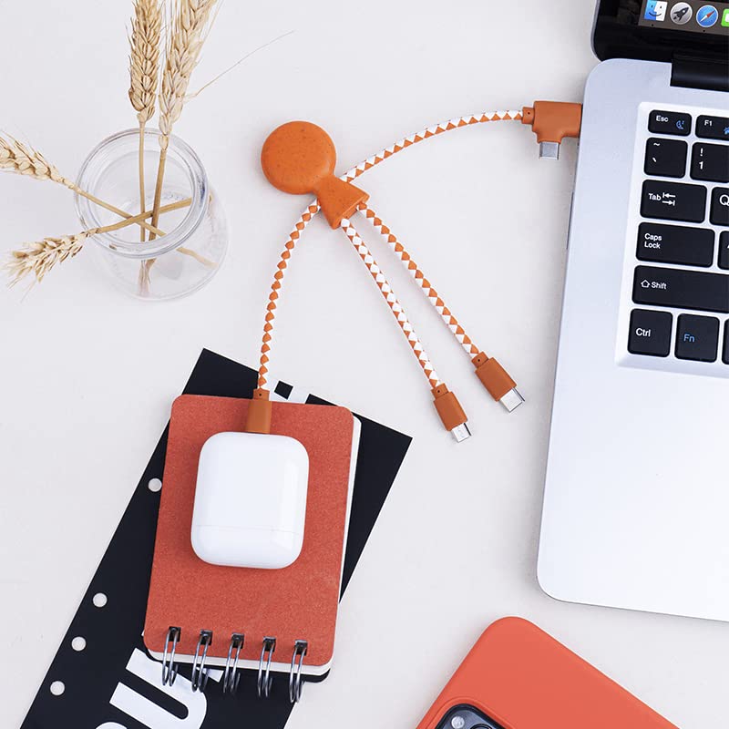 Xoopar Mr Bio cavo USB 4 in 1 arancione 15 cm