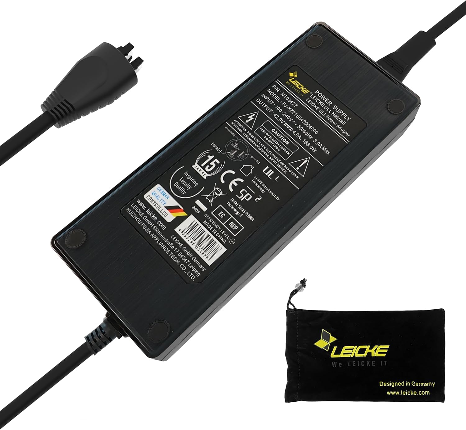Leicke Caricabatterie E-Bike Bosch 36V 42V 4A Active Line