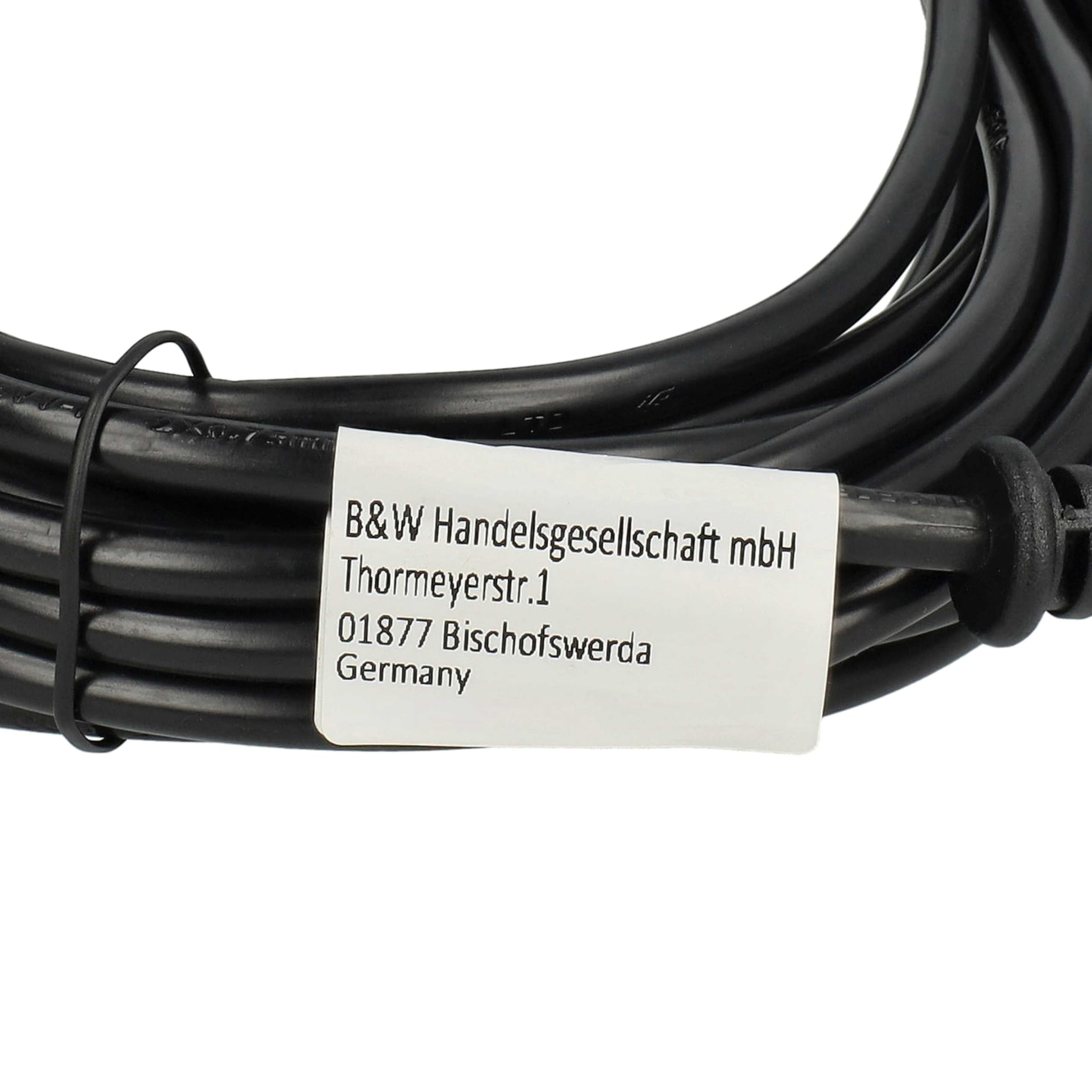 vhbw Cavo Alimentazione Aspirapolvere 10 m 1000W Nero