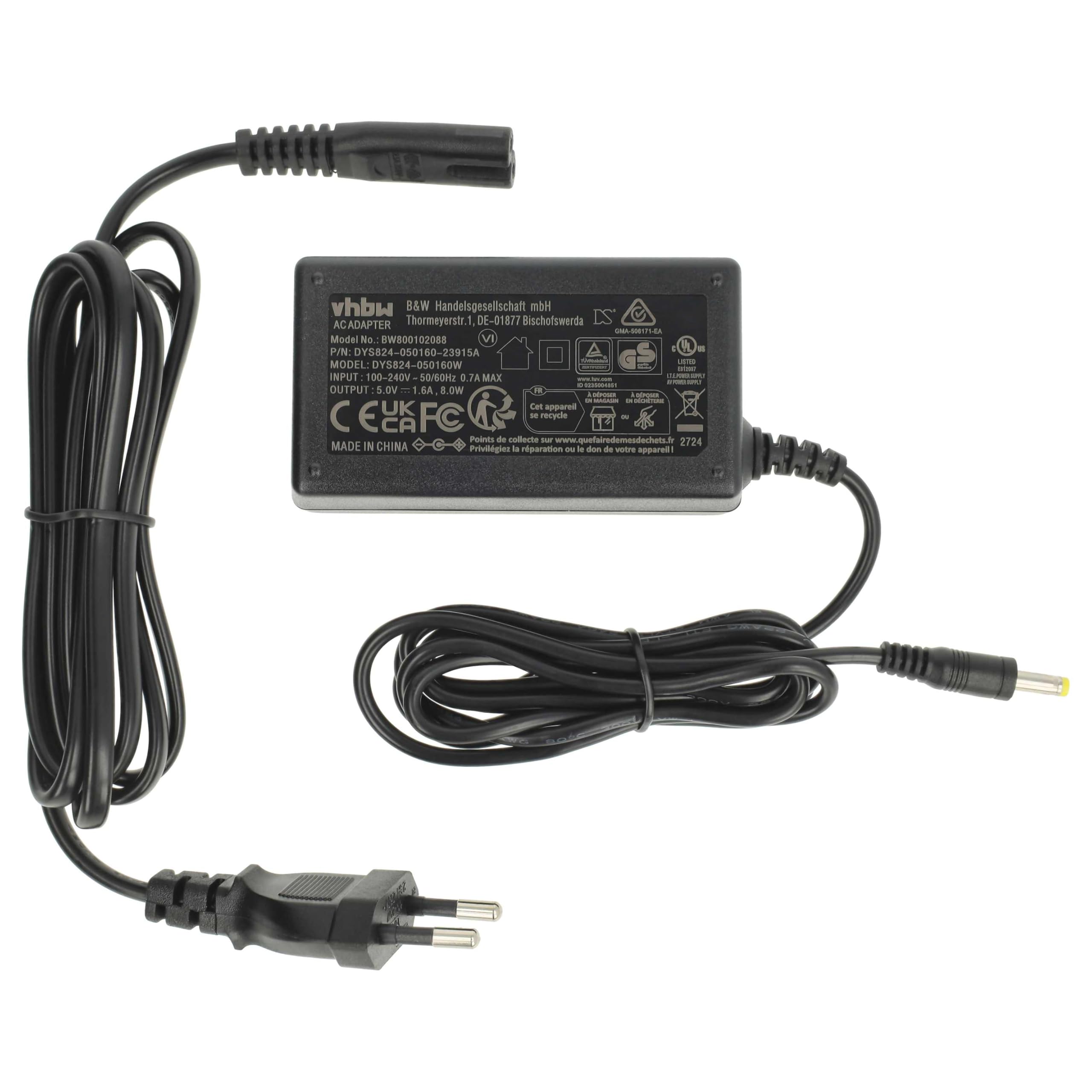 vhbw Alimentatore Videocamera Panasonic HDC-TM55 5V 2 m