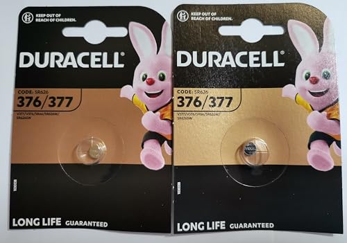Duracell 377 SR626SW Pila orologio argento 2 pezzi