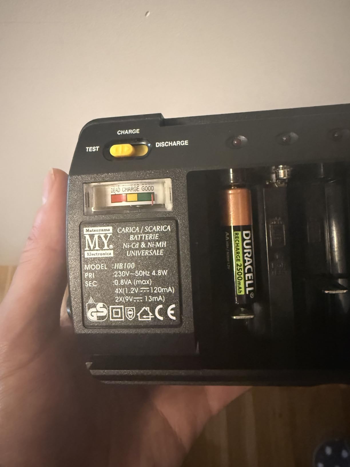 Duracell AA batterie ricaricabili 2500mAh 4 pezzi NiMH