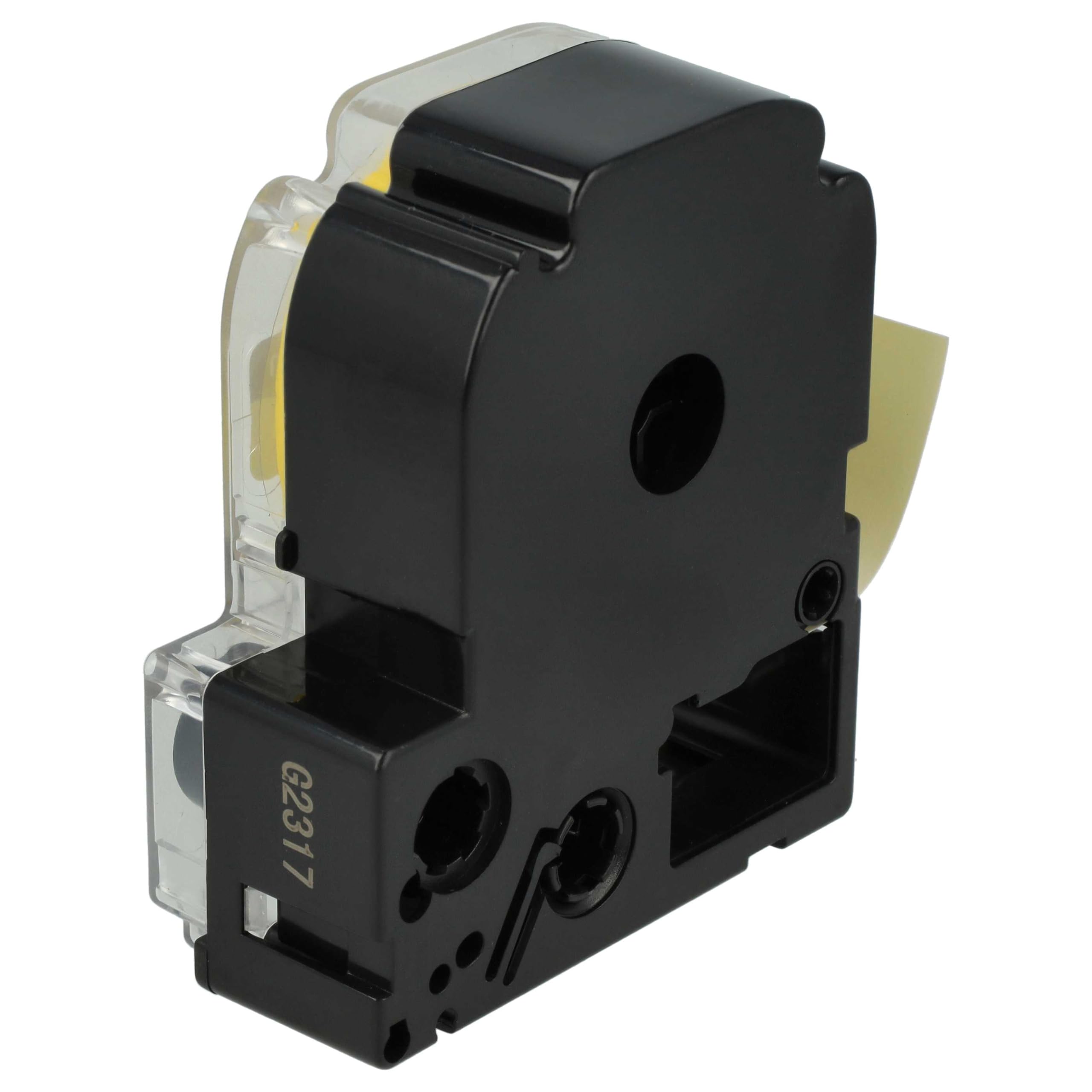 vhbw cassetta nastro 24mm nero su giallo per KingJim